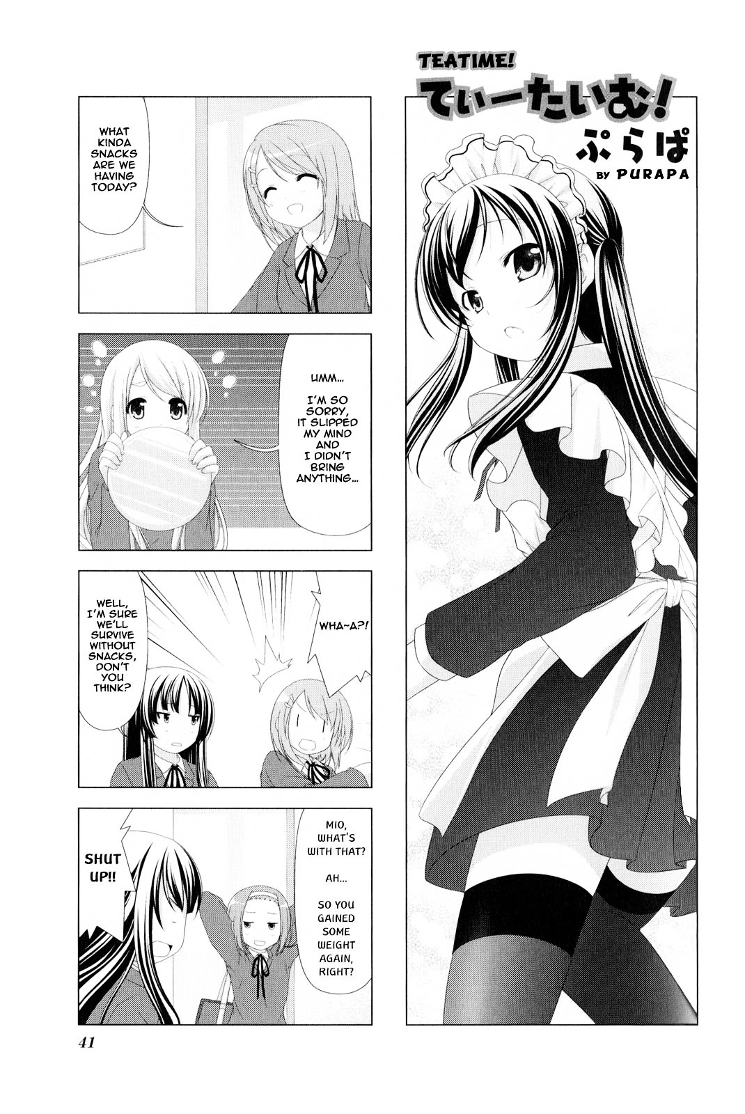 K-ON! Anthology Comic Chapter 2.5 page 1 - Vol.2 Chapter 5 : Tiitaimu! (Teatime!) by Purapa