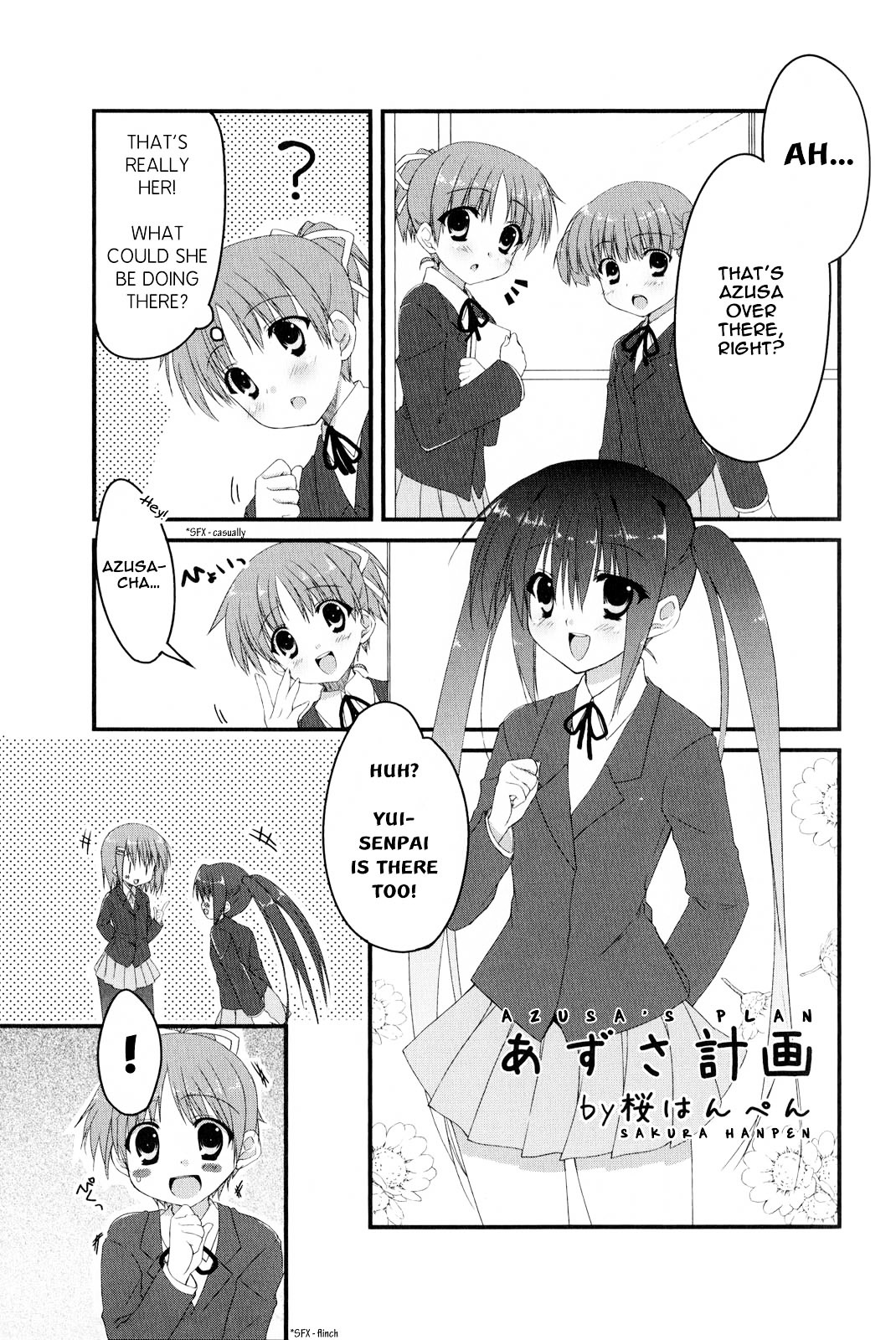 K-ON! Anthology Comic Chapter 2.9 page 1 - Vol.2 Chapter 9 : Azusa Keikaku (Azusa's Plan) by Sakura Hanpen