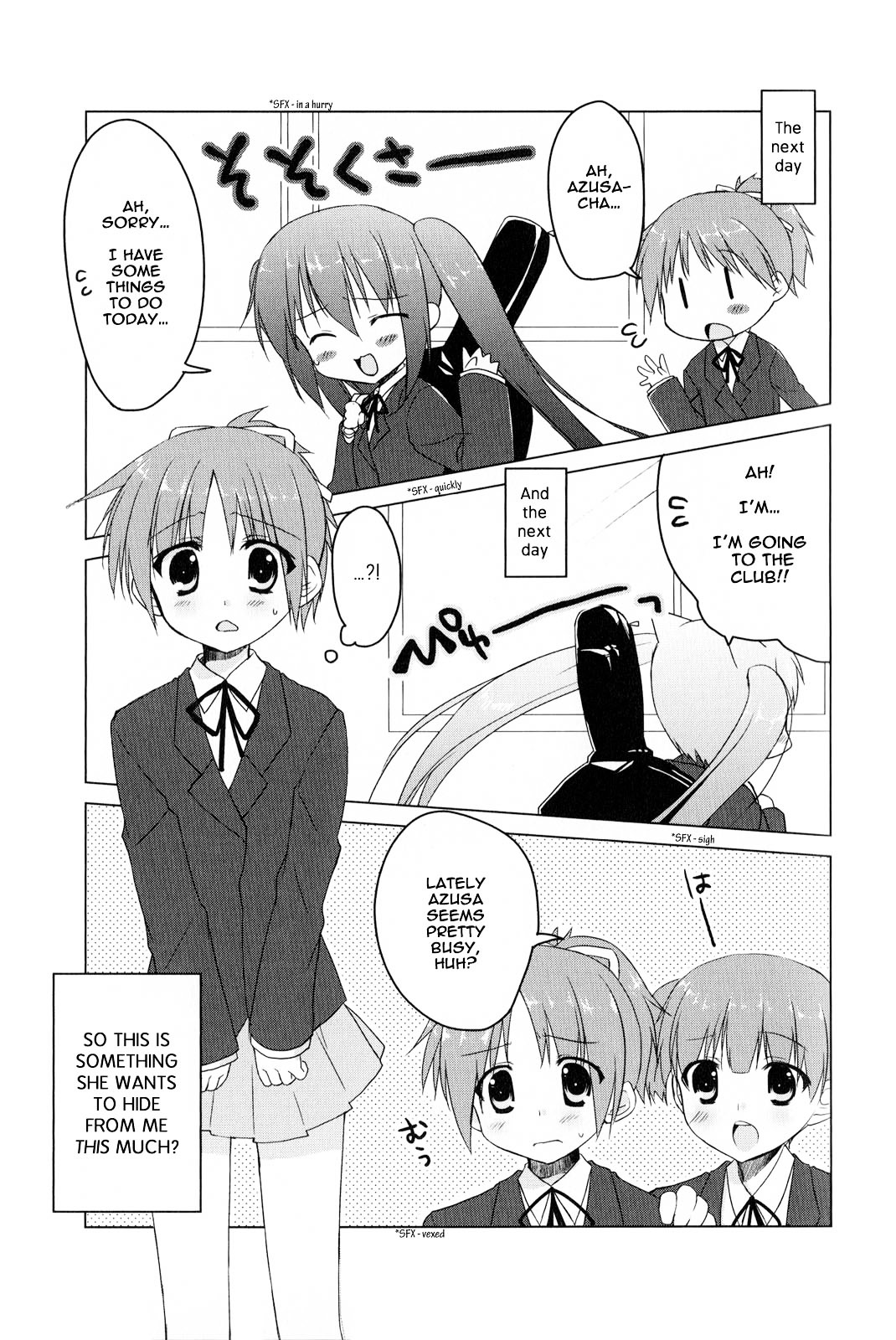 K-ON! Anthology Comic Chapter 2.9 page 5 - Vol.2 Chapter 9 : Azusa Keikaku (Azusa's Plan) by Sakura Hanpen