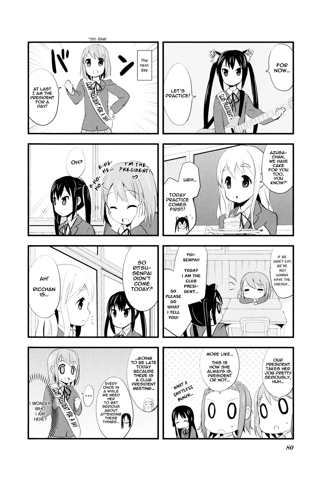 K-ON! Anthology Comic Chapter 3.10 page 6 - Vol.3 Chapter 10 : Ichi Nichi Buchou! (Club President For A Day!) by Shige