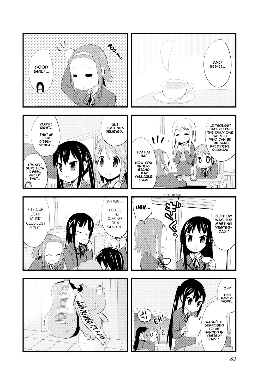 K-ON! Anthology Comic Chapter 3.10 page 8 - Vol.3 Chapter 10 : Ichi Nichi Buchou! (Club President For A Day!) by Shige