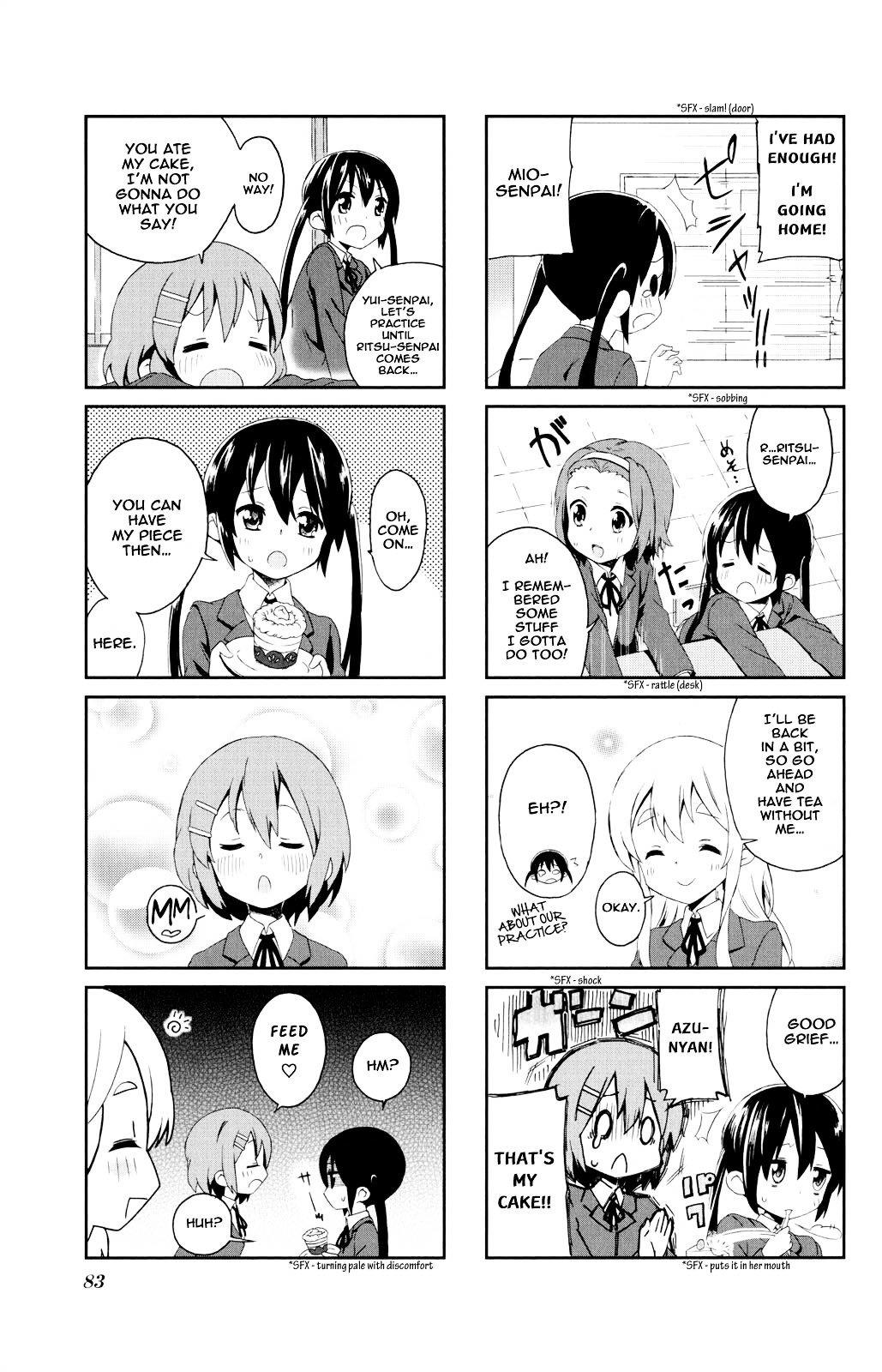 K-ON! Anthology Comic Chapter 4.10 page 5 - Vol.4 Chapter 10 : Kenka Suru Hodo…? (…enough to get into fights?) by Mitsuki Meia