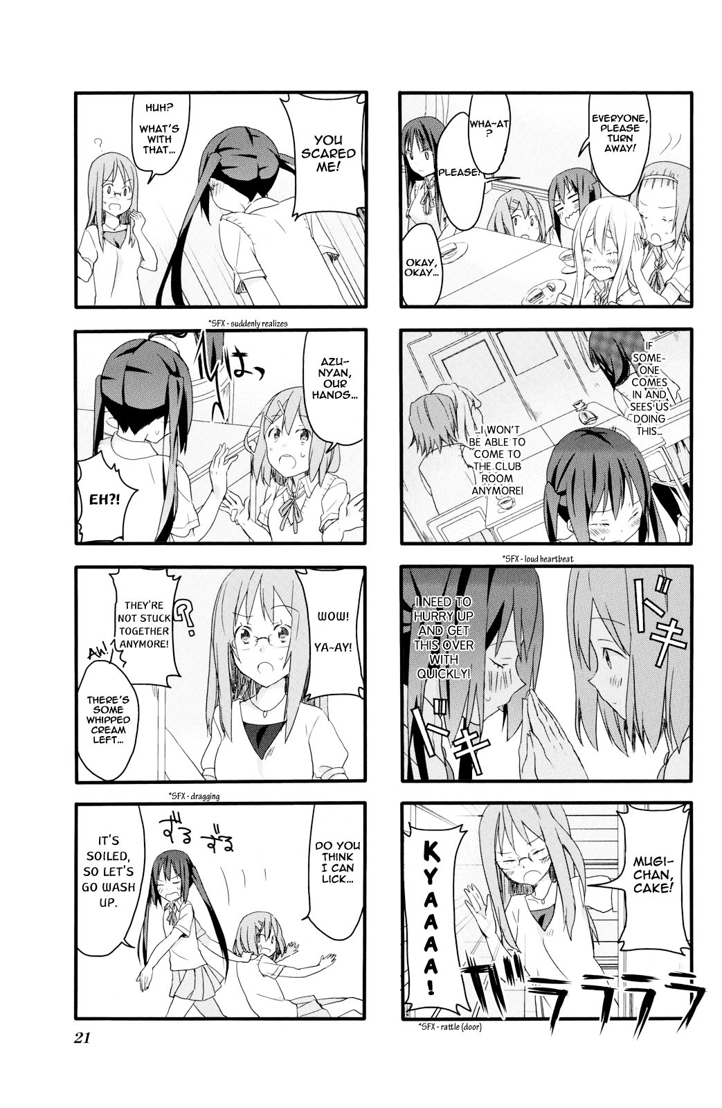 K-ON! Anthology Comic Chapter 5.2 page 7 - Vol.5 Chapter 2 : Houkago Mirufiyu Jikan (Afterschool Mille-feuille Time) by Tachi