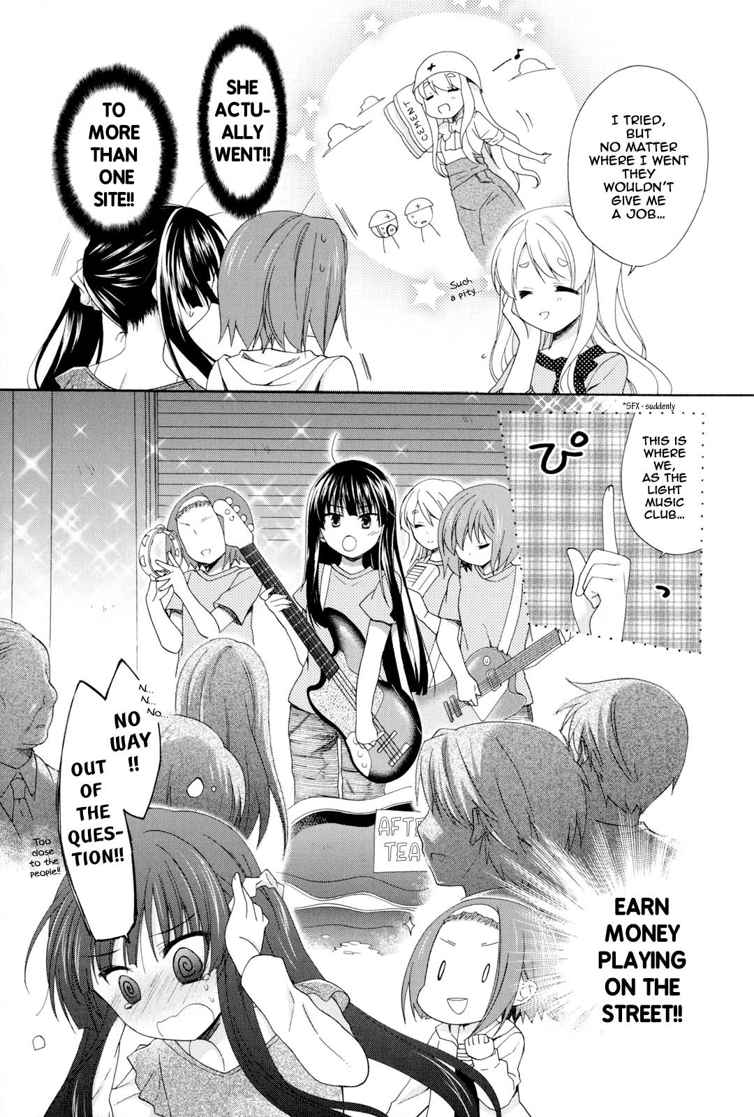 K-ON! Story Anthology Comic Chapter 2 page 3 - Chapter 2: Jobs! (by Unohana Tsukasa)