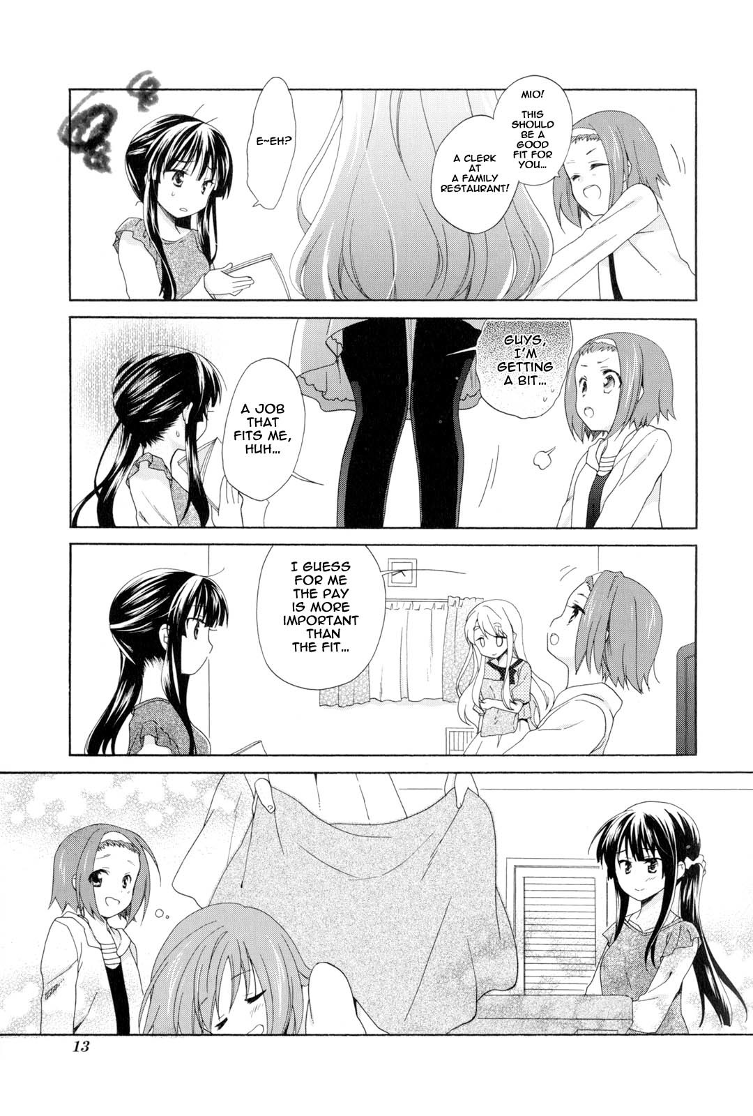 K-ON! Story Anthology Comic Chapter 2 page 5 - Chapter 2: Jobs! (by Unohana Tsukasa)