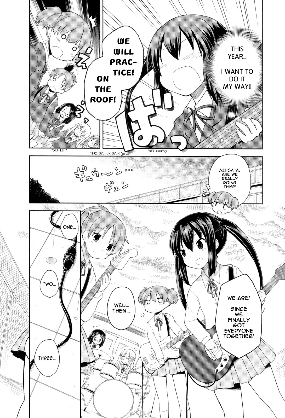 K-ON! Story Anthology Comic Chapter 27 page 3 - Chapter 27: Club President Azu-nyan Runs! (by Minamoto Tadashi)