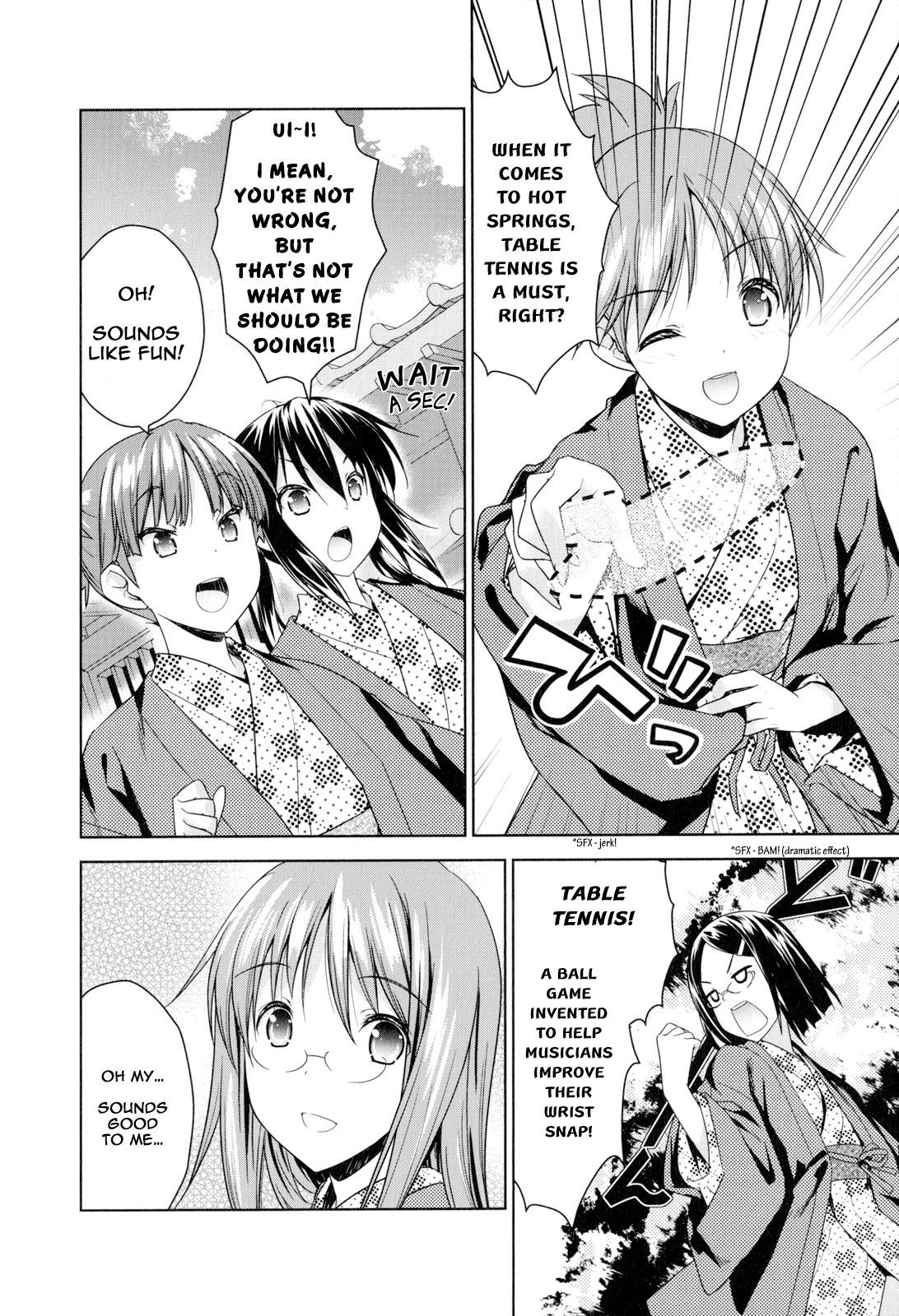 K-ON! Story Anthology Comic Chapter 29 page 2 - Chapter 29: It’s a Training Camp at the Hot Springs, Light Music Club! (by Tanaka Kouji)