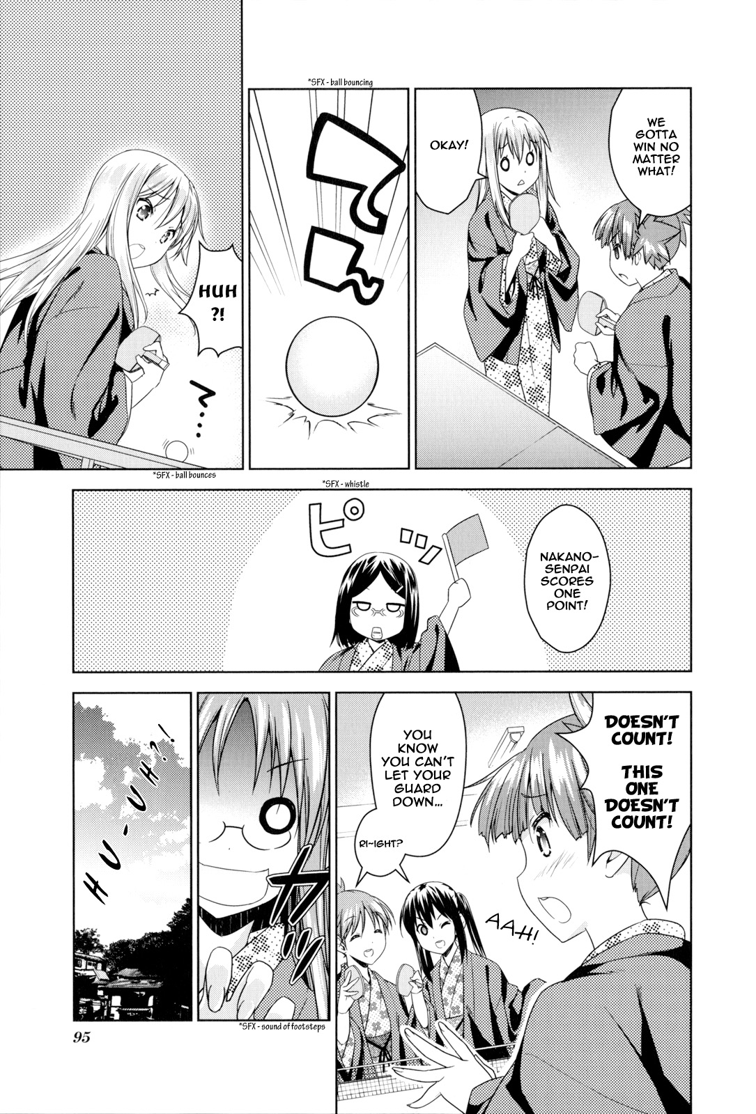 K-ON! Story Anthology Comic Chapter 29 page 5 - Chapter 29: It’s a Training Camp at the Hot Springs, Light Music Club! (by Tanaka Kouji)