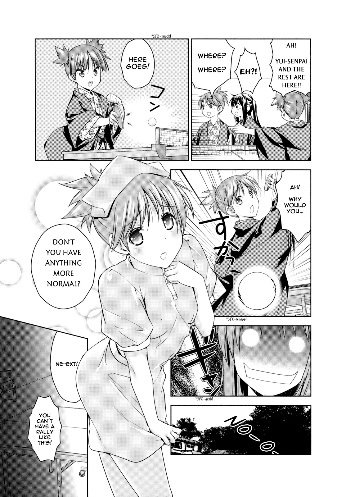 K-ON! Story Anthology Comic Chapter 29 page 7 - Chapter 29: It’s a Training Camp at the Hot Springs, Light Music Club! (by Tanaka Kouji)