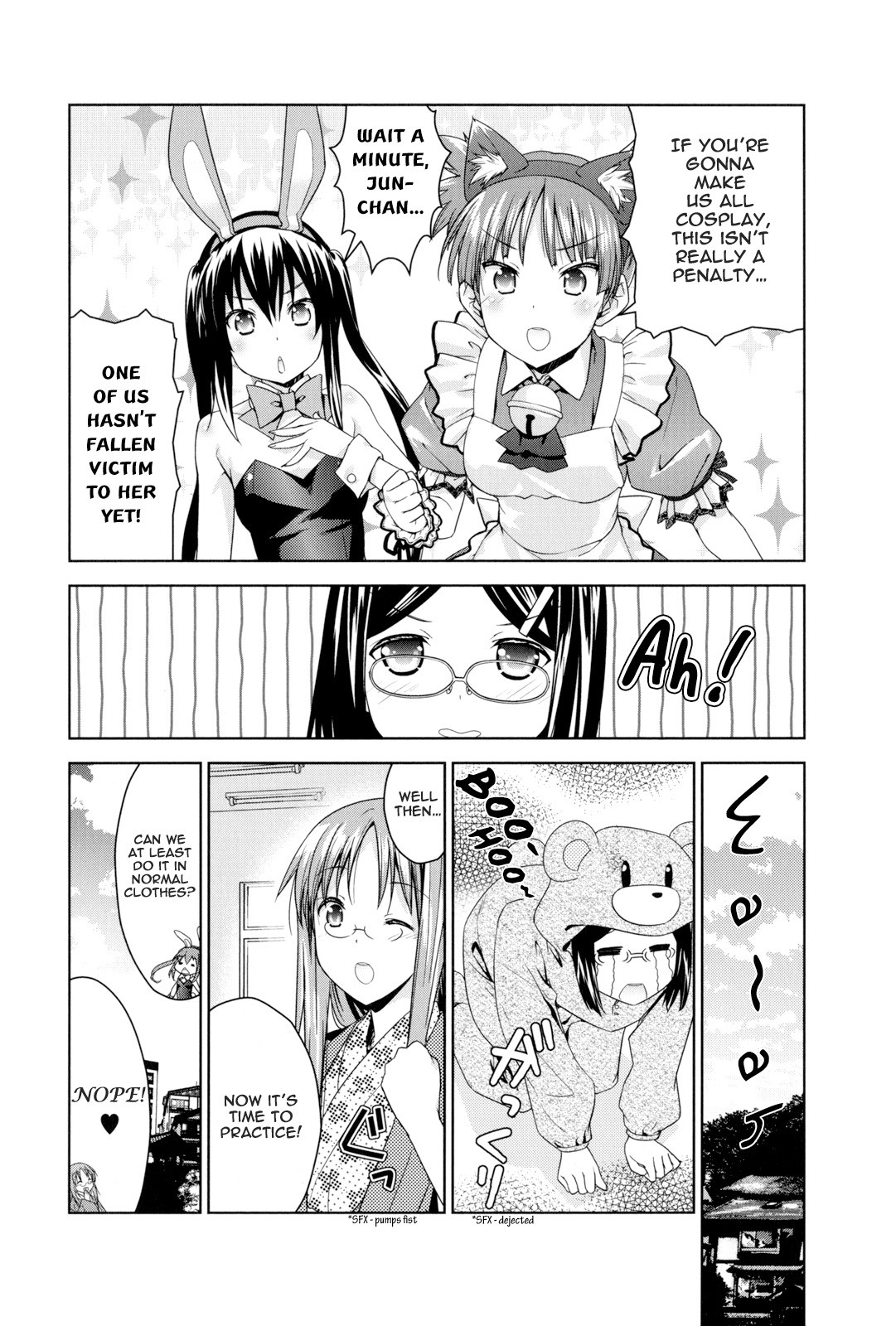 K-ON! Story Anthology Comic Chapter 29 page 8 - Chapter 29: It’s a Training Camp at the Hot Springs, Light Music Club! (by Tanaka Kouji)