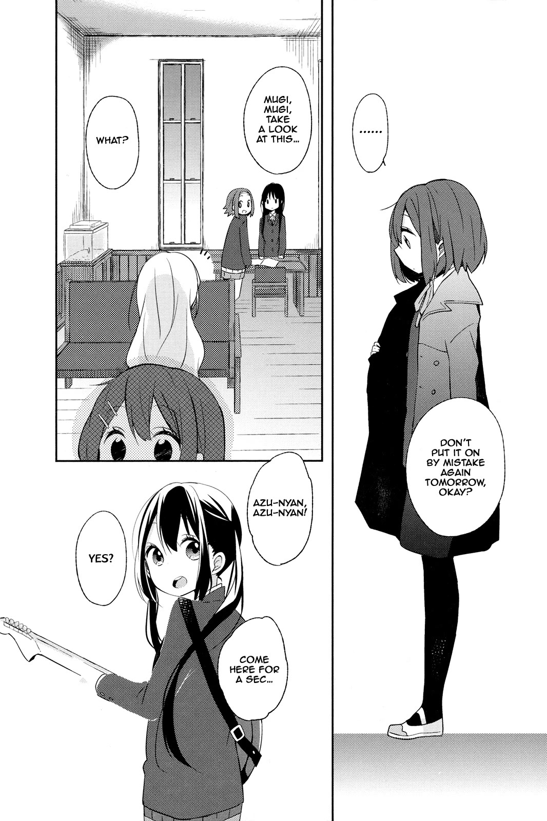 K-ON! Story Anthology Comic Chapter 34 page 7 - Chapter 34: Please Wear The Coat You’re Supposed To Wear! (by Meno)