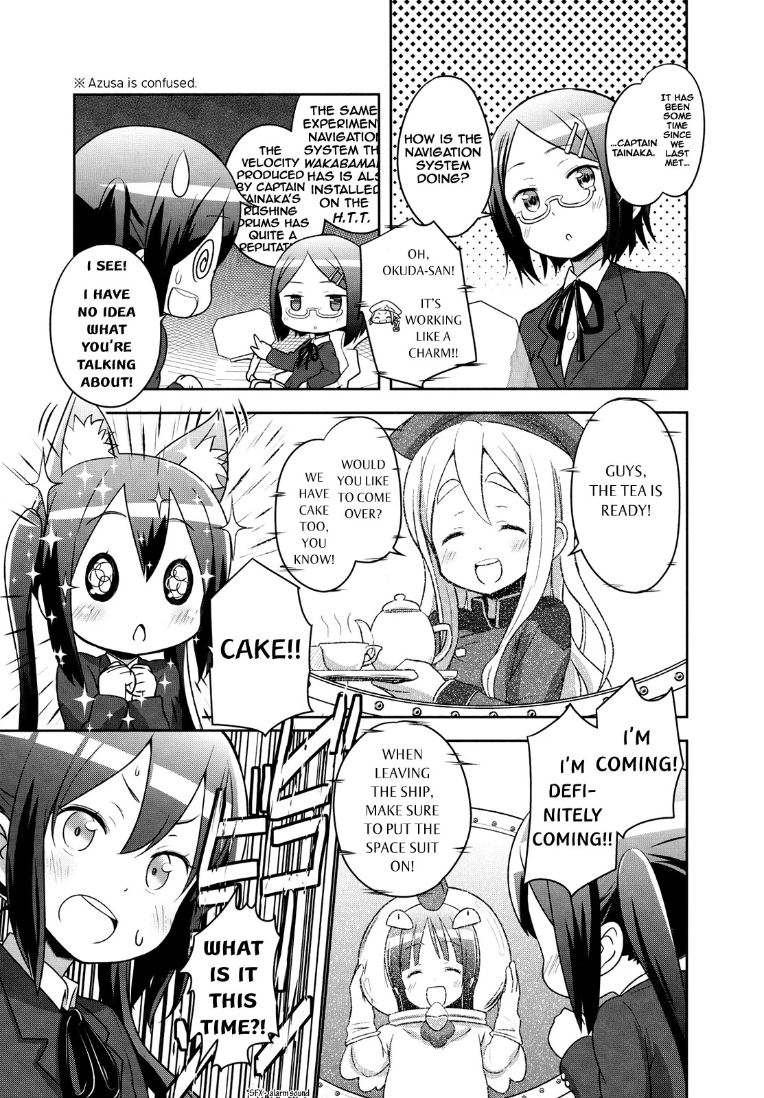 K-ON! Story Anthology Comic Chapter 35 page 5 - Chapter 35: K-ON! in the space. (by Kuinji 51-go)