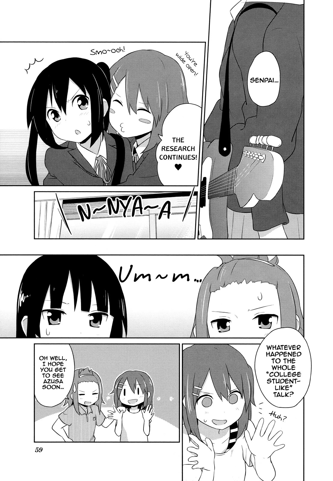 K-ON! Story Anthology Comic Chapter 36 page 7 - Chapter 36: What’s a College Student? (by Tada Tada)