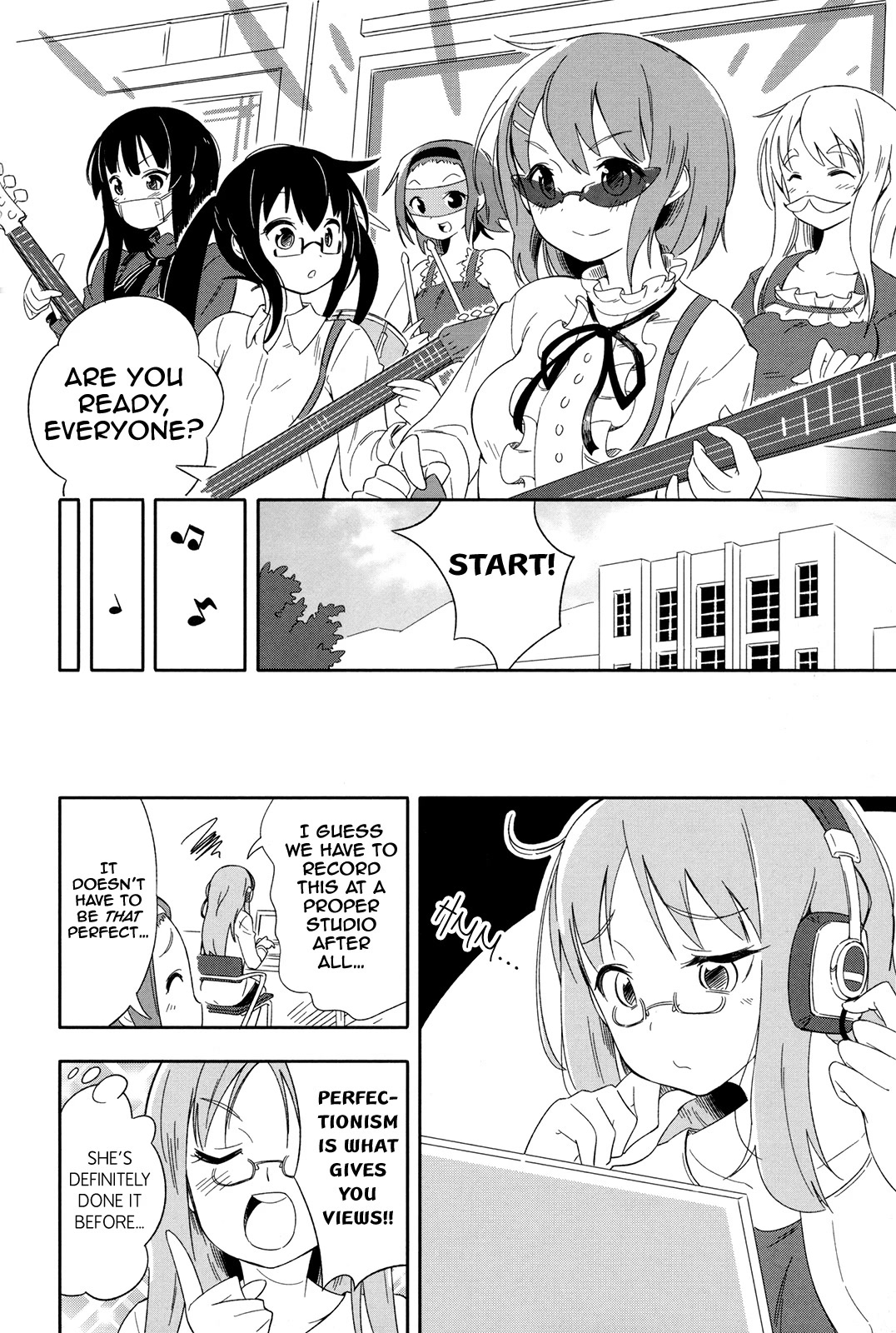 K-ON! Story Anthology Comic Chapter 39 page 4 - Chapter 39: Mio-chan Goes Global! (by Makurabe Shoma)