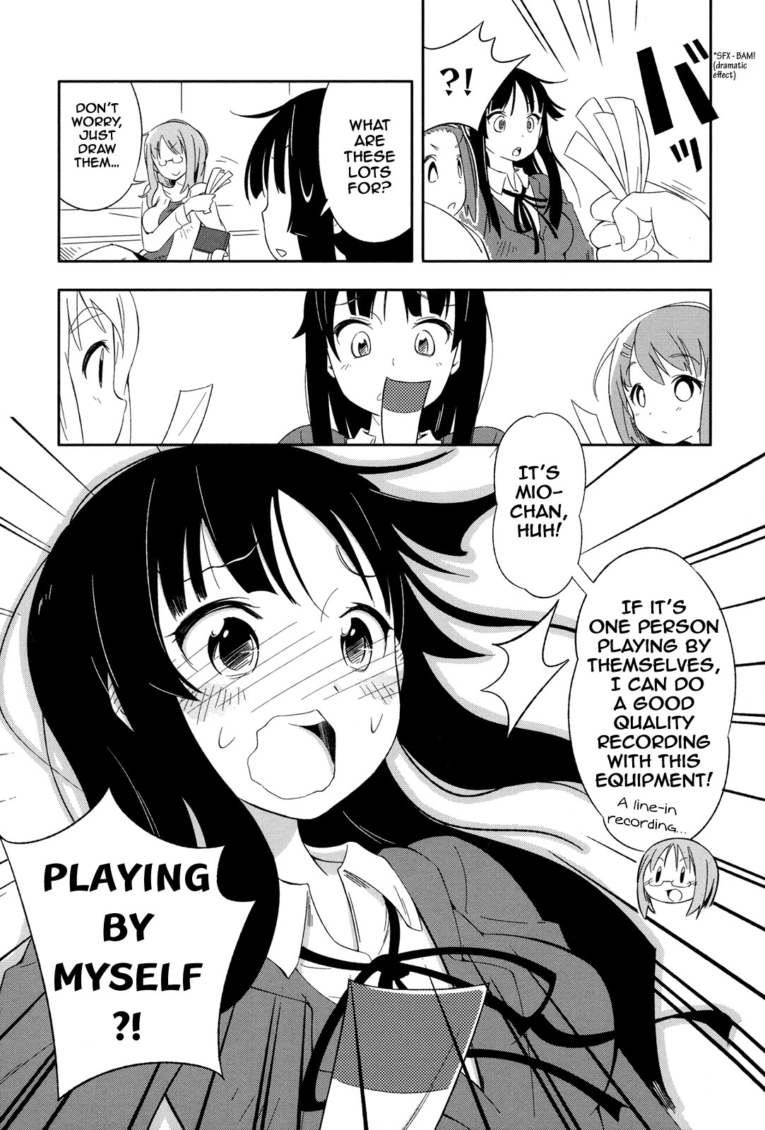 K-ON! Story Anthology Comic Chapter 39 page 5 - Chapter 39: Mio-chan Goes Global! (by Makurabe Shoma)