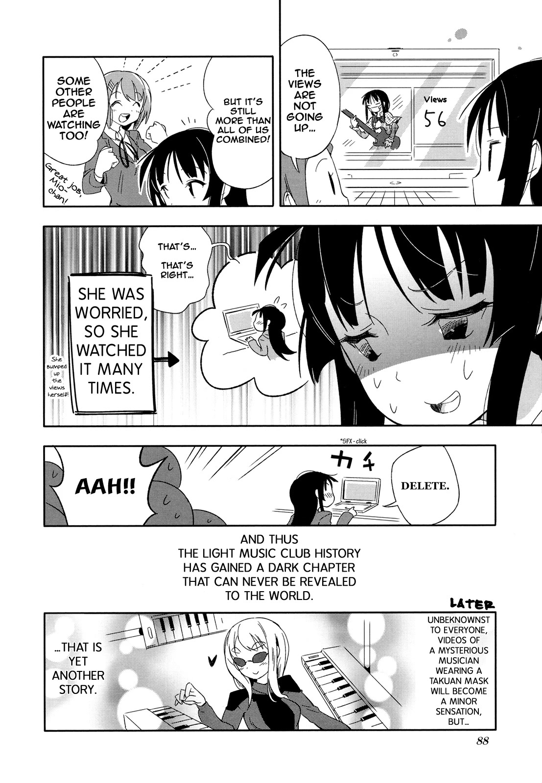 K-ON! Story Anthology Comic Chapter 39 page 8 - Chapter 39: Mio-chan Goes Global! (by Makurabe Shoma)