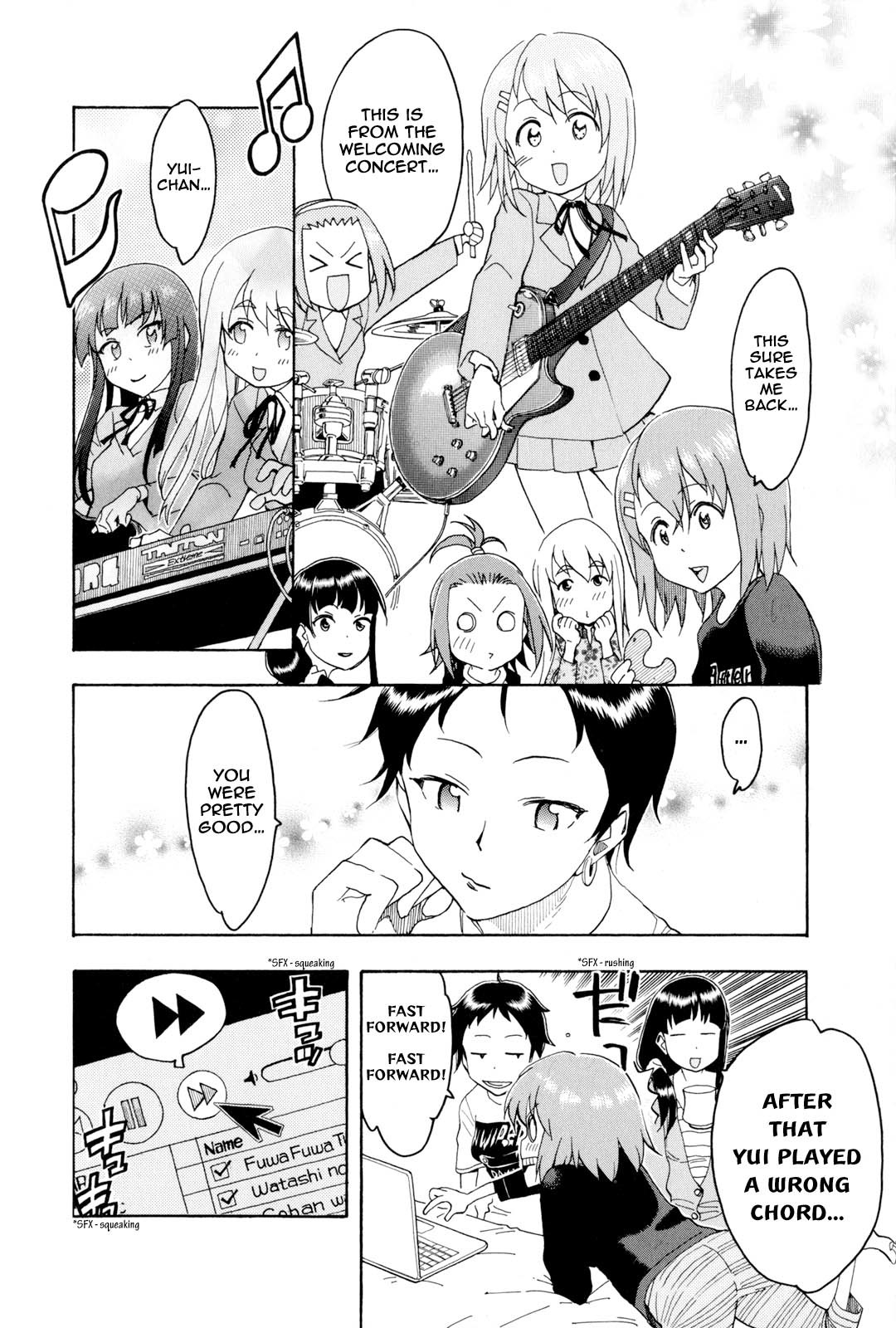 K-ON! Story Anthology Comic Chapter 7 page 4 - Chapter 7: DJ Yui-chan (by Ooi Masakazu)