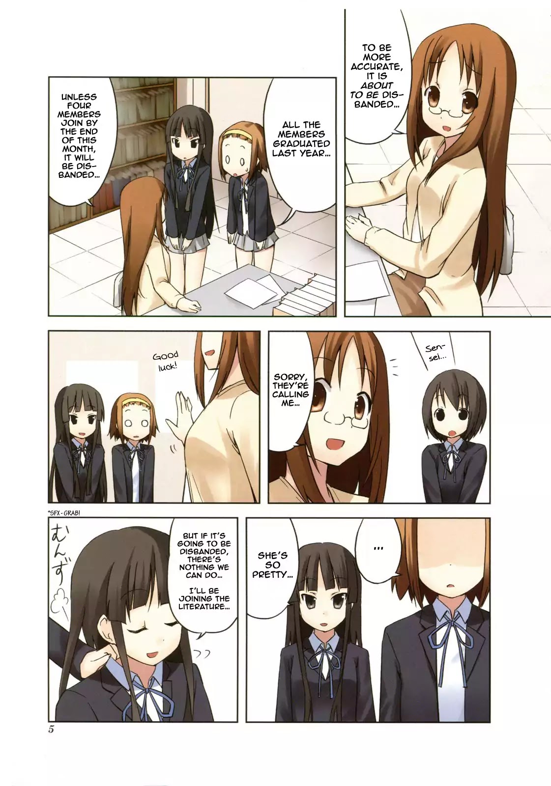 K-ON! Chapter 1.1 page 5 - Vol.1 Chapter 1