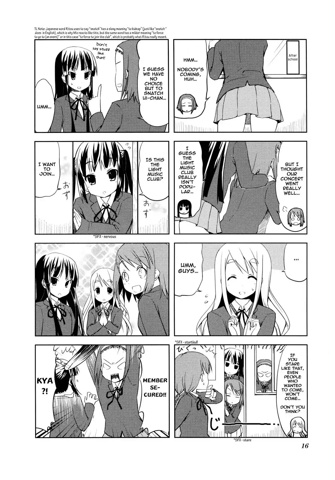 K-ON! Chapter 2.1 page 16 - Vol.2 Chapter 1
