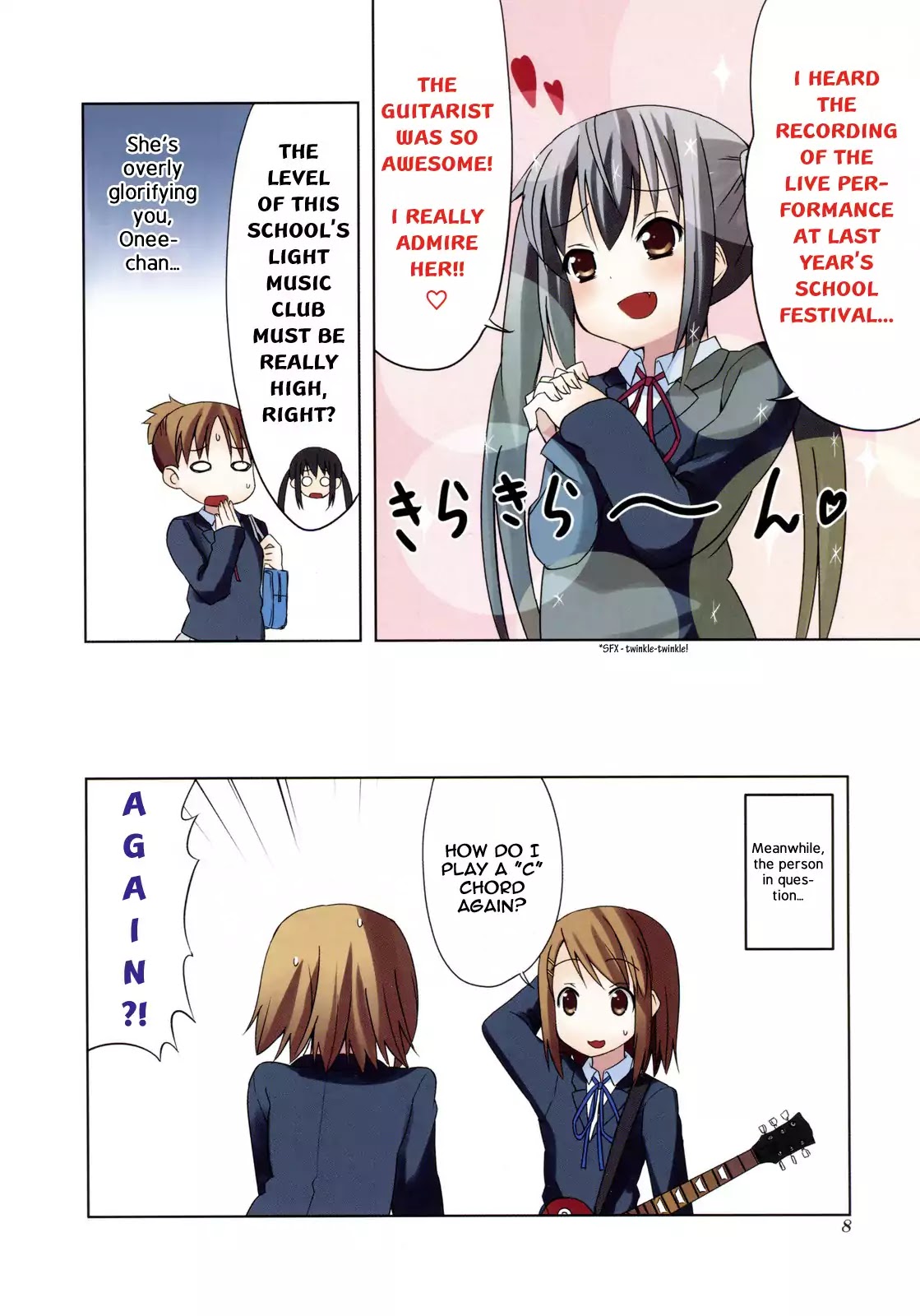 K-ON! Chapter 2.1 page 8 - Vol.2 Chapter 1
