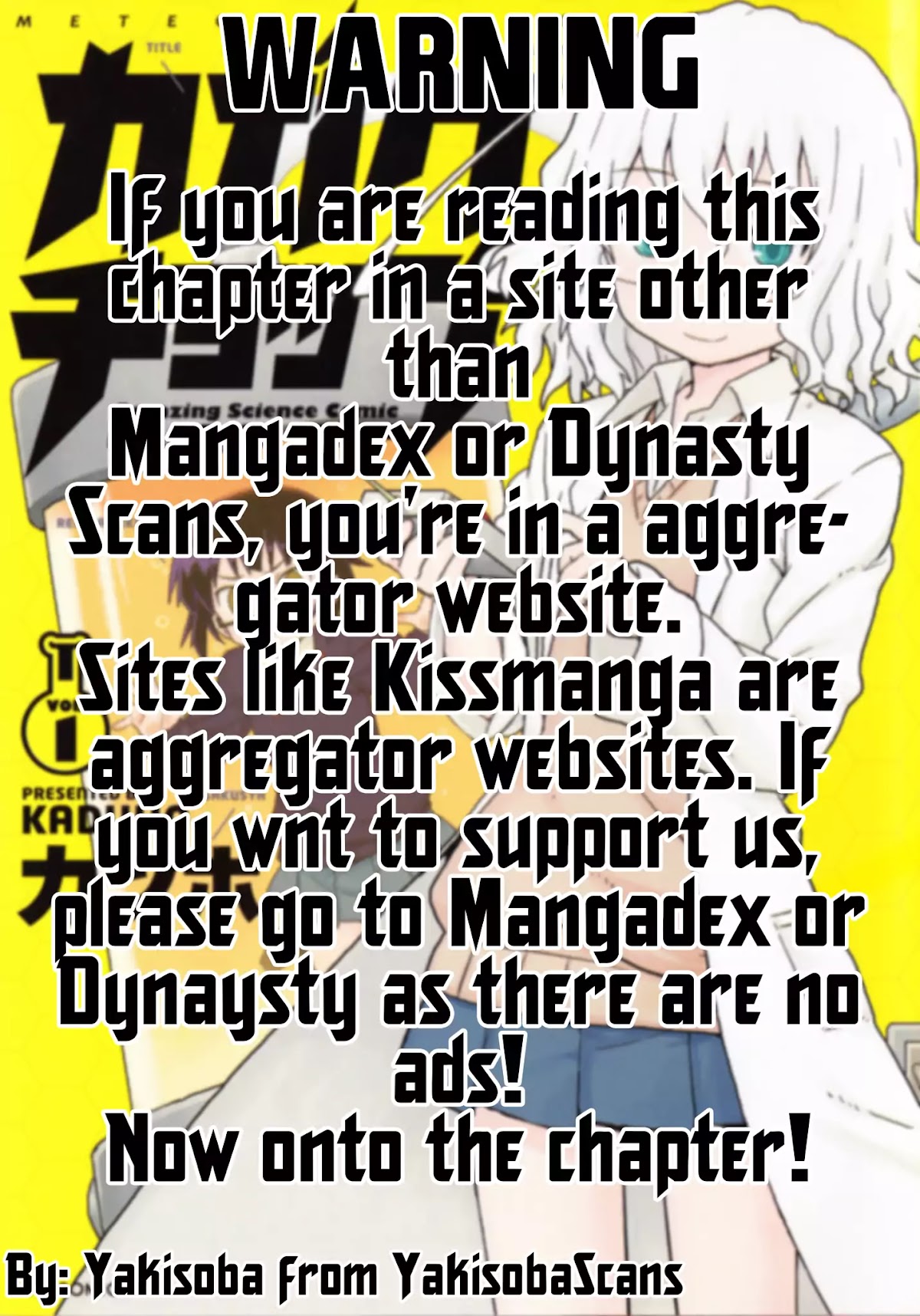 Kagaku Chop Chapter 2 page 1 - Chapter 2: Experiment 2: Rats are Scary