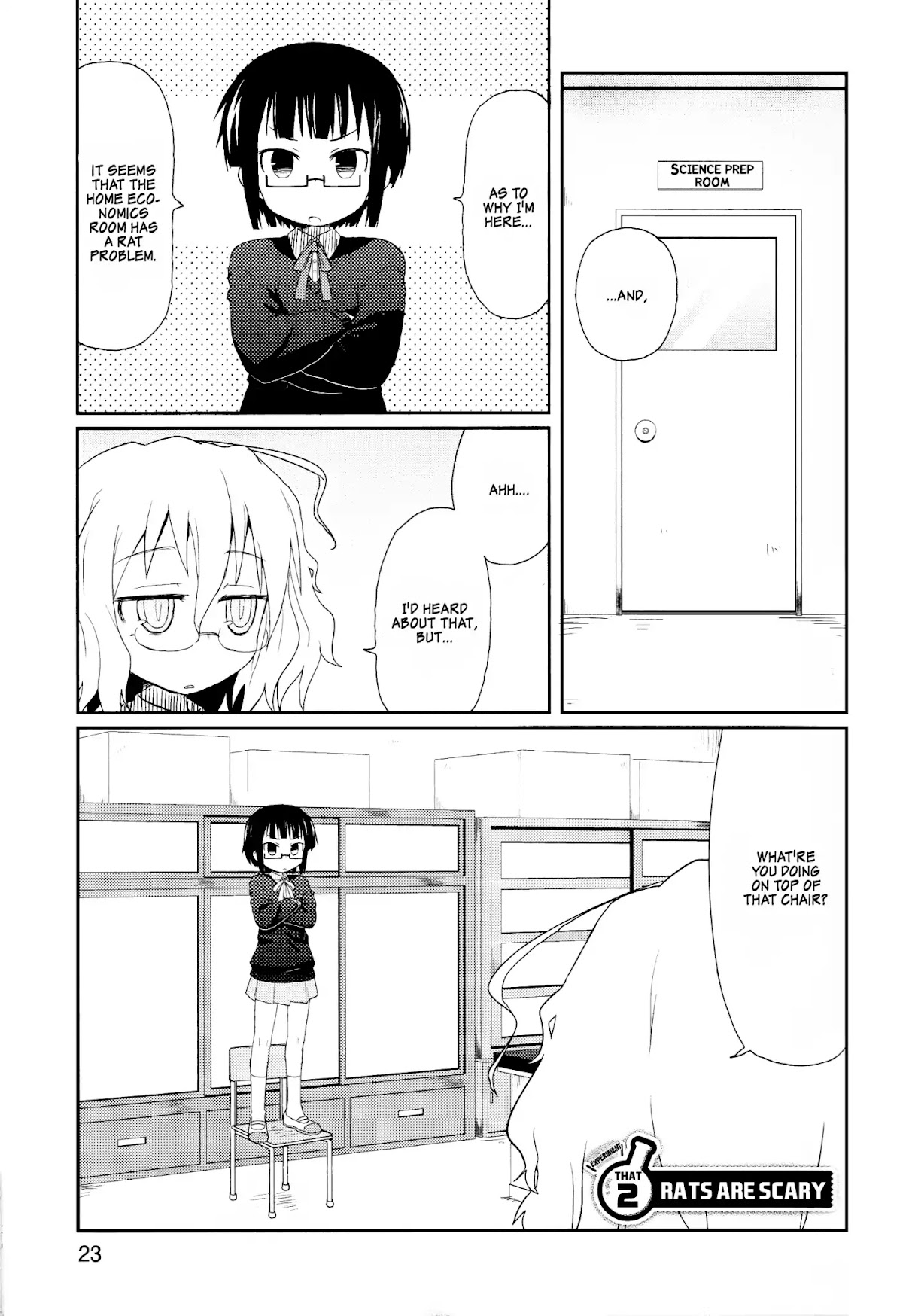 Kagaku Chop Chapter 2 page 3 - Chapter 2: Experiment 2: Rats are Scary
