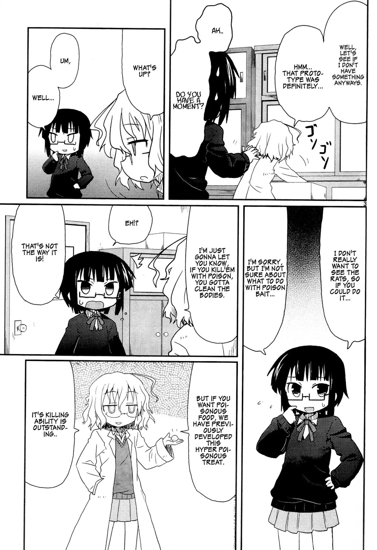 Kagaku Chop Chapter 2 page 5 - Chapter 2: Experiment 2: Rats are Scary