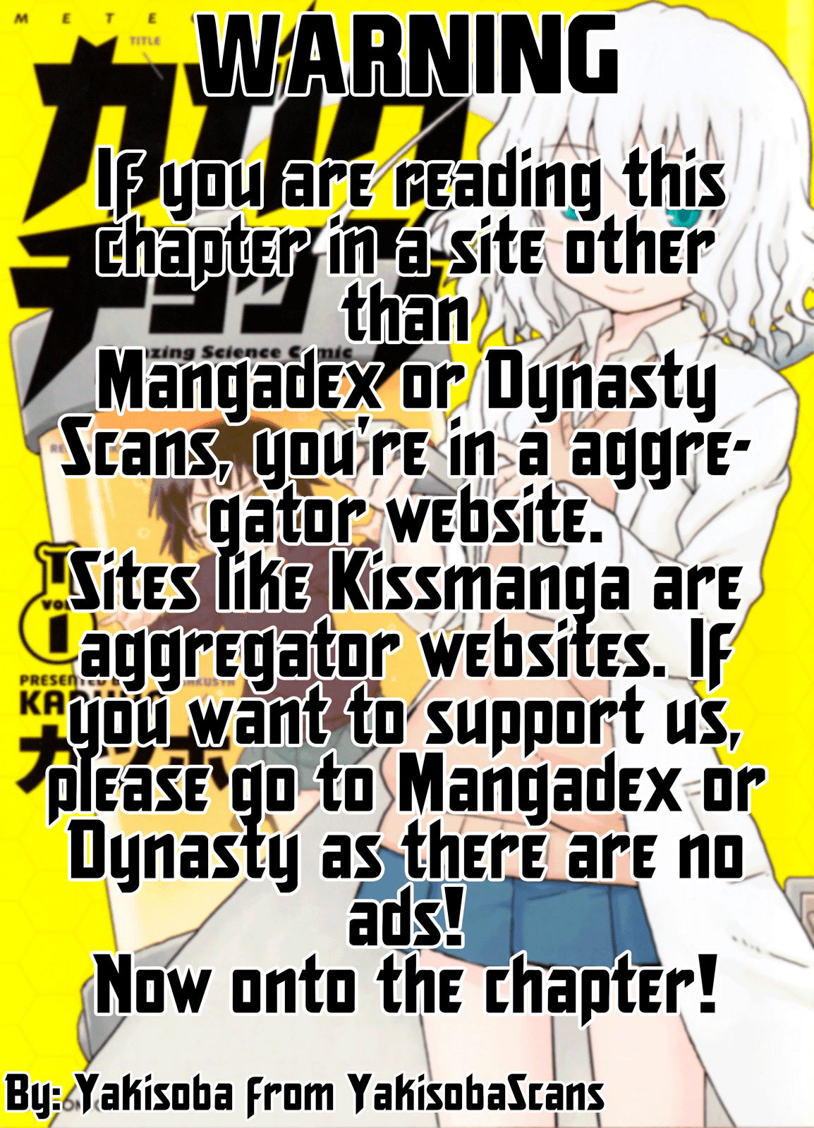 Kagaku Chop Chapter 3 page 1 - Chapter 3: That Experiment 3: There are Weird Chemicals Too.