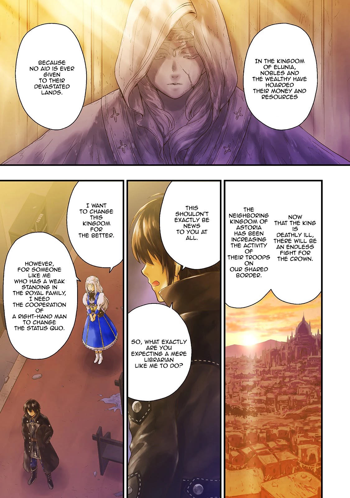 Kage no Kyuuteimajutsushi Chapter 1 page 2 - Chapter 1: Salary Thief — Arrival to the Battleground of Flames.