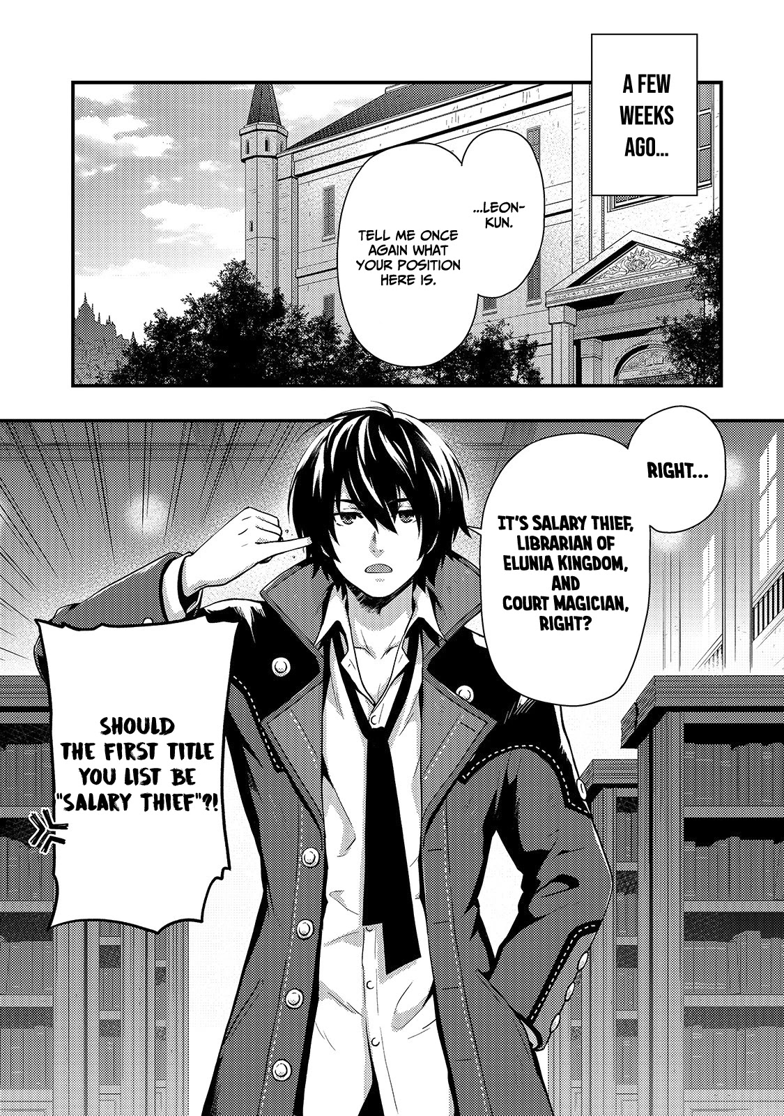 Kage no Kyuuteimajutsushi Chapter 1 page 5 - Chapter 1: Salary Thief — Arrival to the Battleground of Flames.