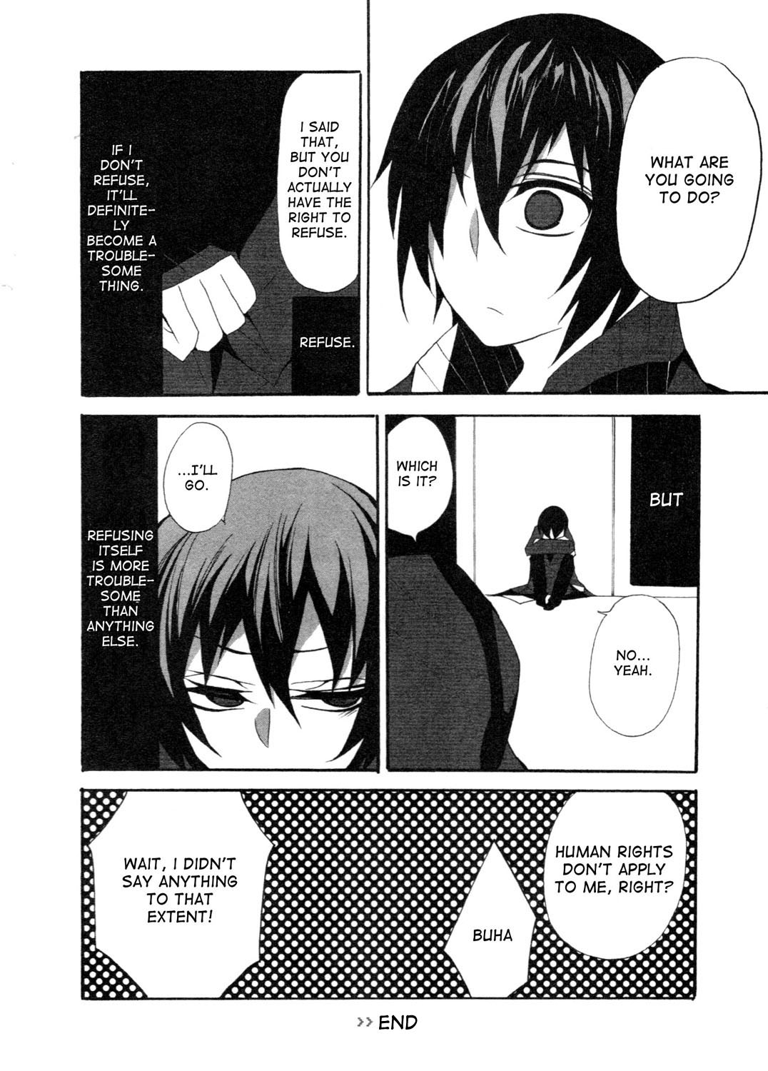 Kagerou Daze Official Anthology Comic -DOWNER- Chapter 11.2 page 4 - Chapter 11 v2 : Life Choices by Yukiji