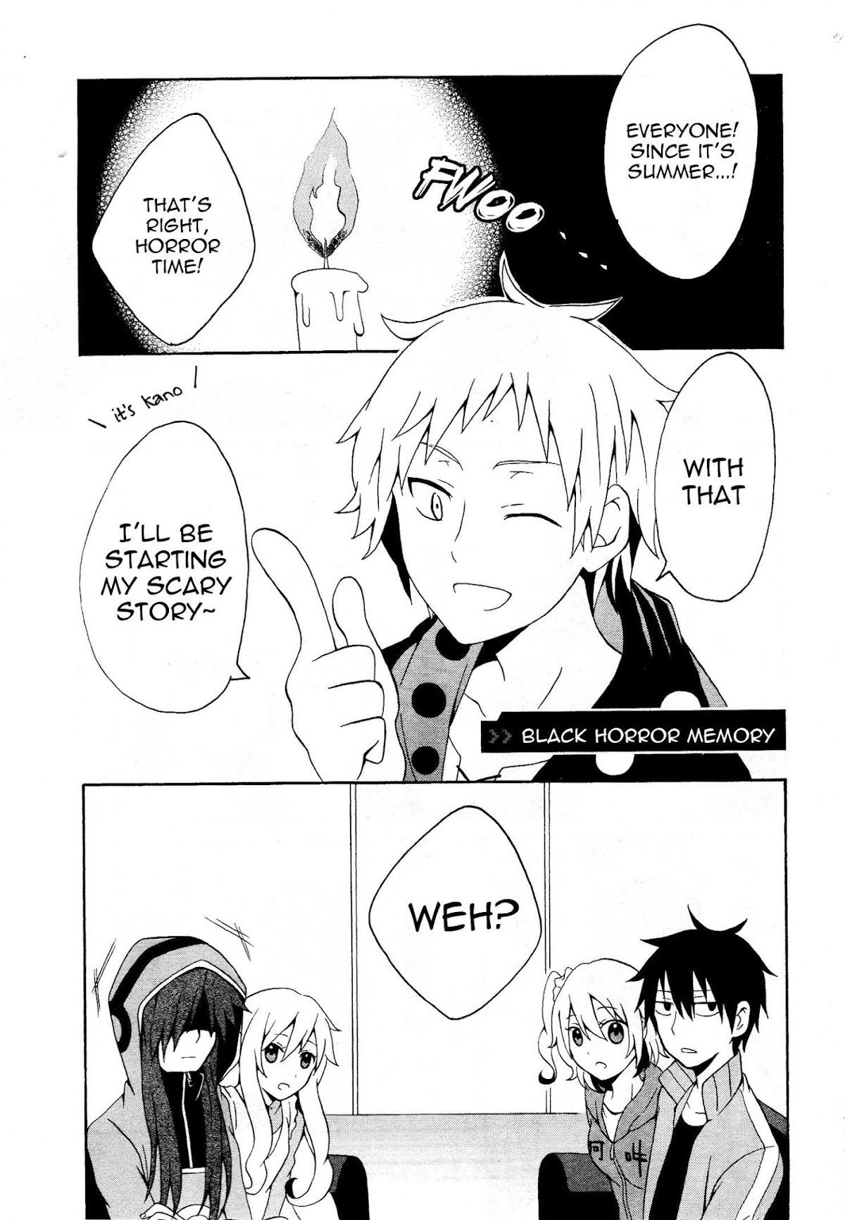 Kagerou Daze Official Anthology Comic -SUMMER- Chapter 3.2 page 1 - Chapter 3 v2 : Black Horror Memory by Satou Toshio