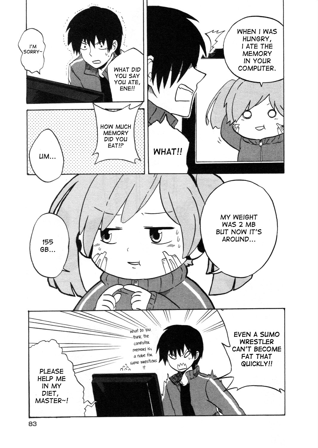 Kagerou Daze Official Anthology Comic -UPPER- Chapter 8.2 page 3 - Chapter 8 v2 : Digital☆Diet by Komesuke