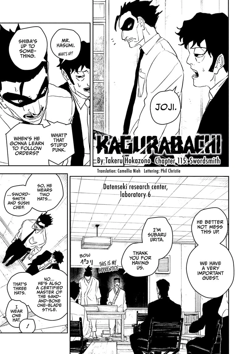 Kagurabachi Chapter 115 page 1 - Chapter 115: Swordsmith