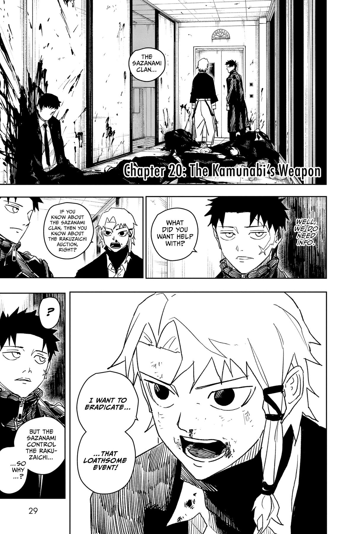 Kagurabachi Chapter 20 page 1 - Chapter 20: The Kamunabi's Weapon