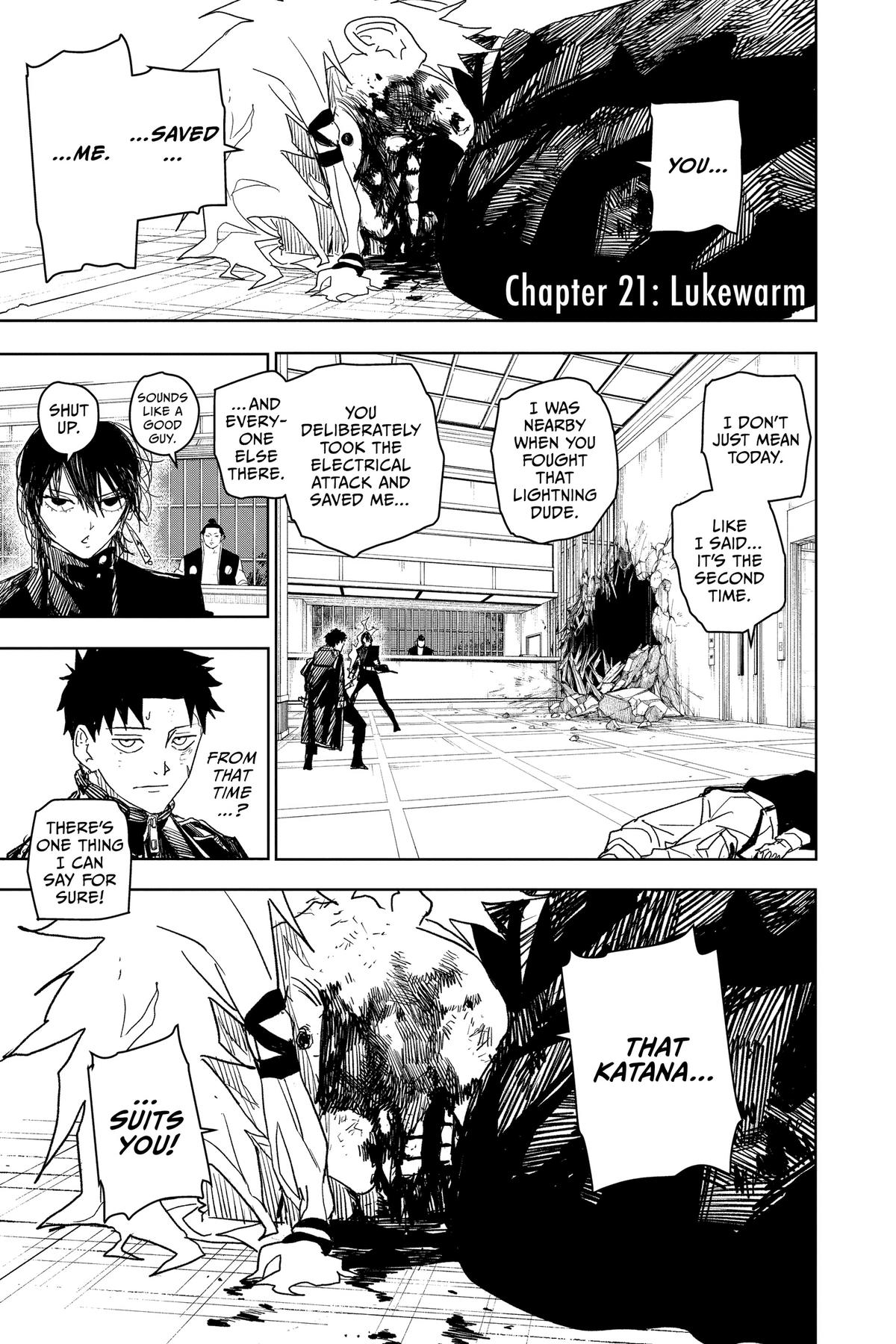 Kagurabachi Chapter 21 page 1 - Chapter 21: Lukewarm