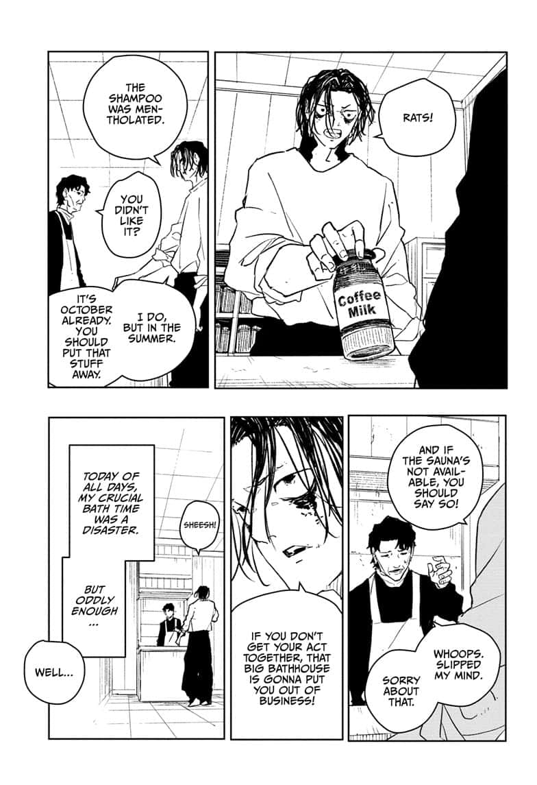 Kagurabachi Chapter 58.5 page 9 - Chapter 58.5: Genichi Sojo's Bathhouse Quest