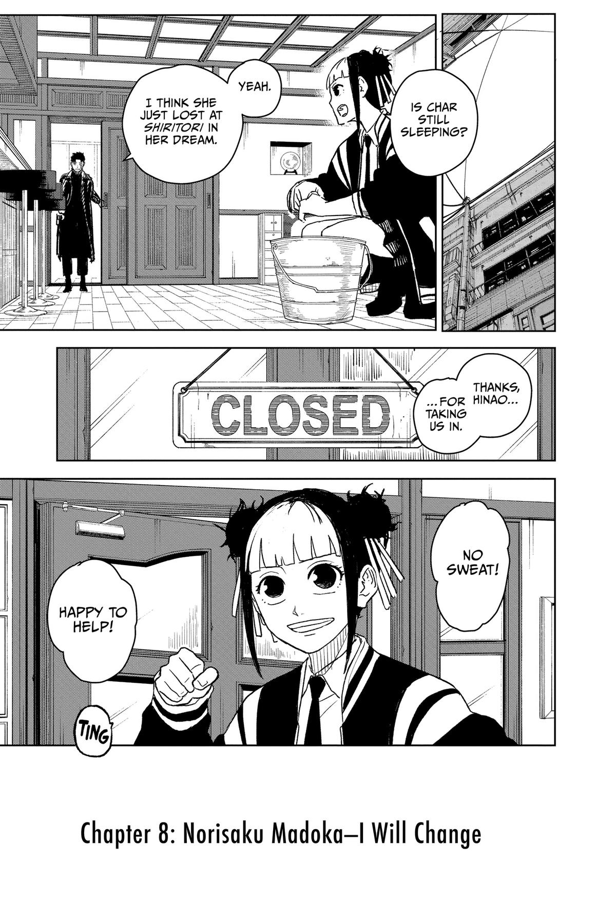 Kagurabachi Chapter 8 page 3 - Chapter 8: Norisaku Madoka: I Will Change