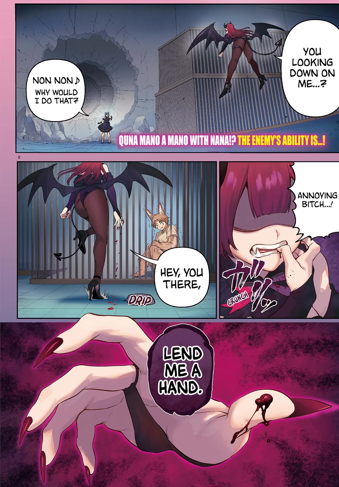 KaguRai: Kagura & Raito Chapter 16 page 2 - Chapter 16: Quna VS Nana