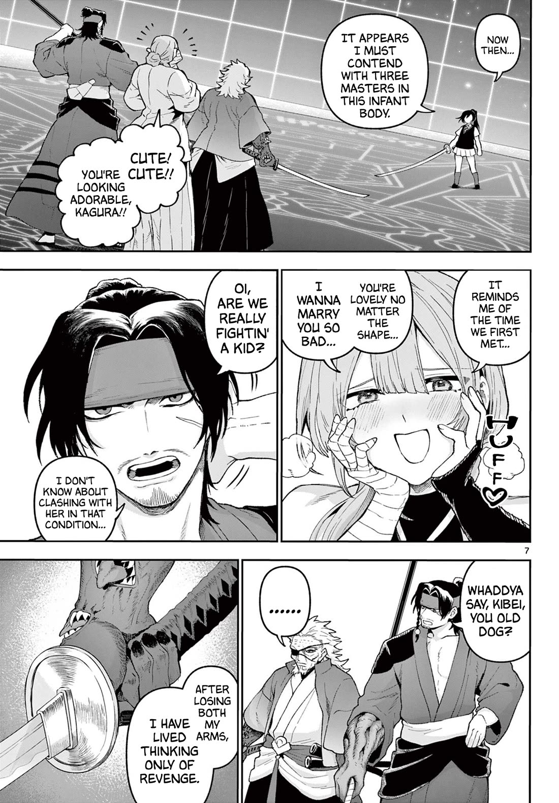 KaguRai: Kagura & Raito Chapter 40 page 7 - Chapter 40: Kagura VS Samurai