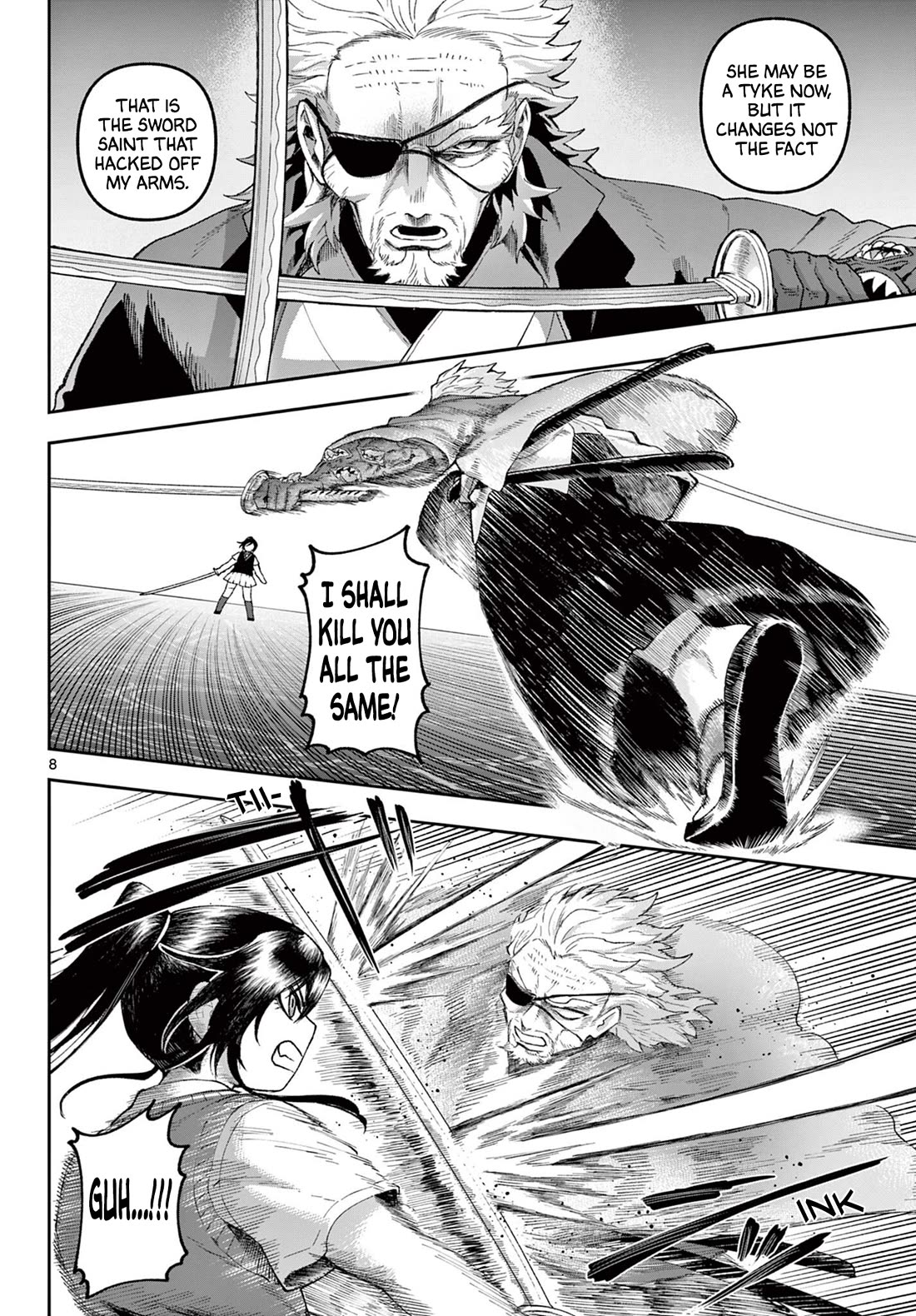 KaguRai: Kagura & Raito Chapter 40 page 8 - Chapter 40: Kagura VS Samurai
