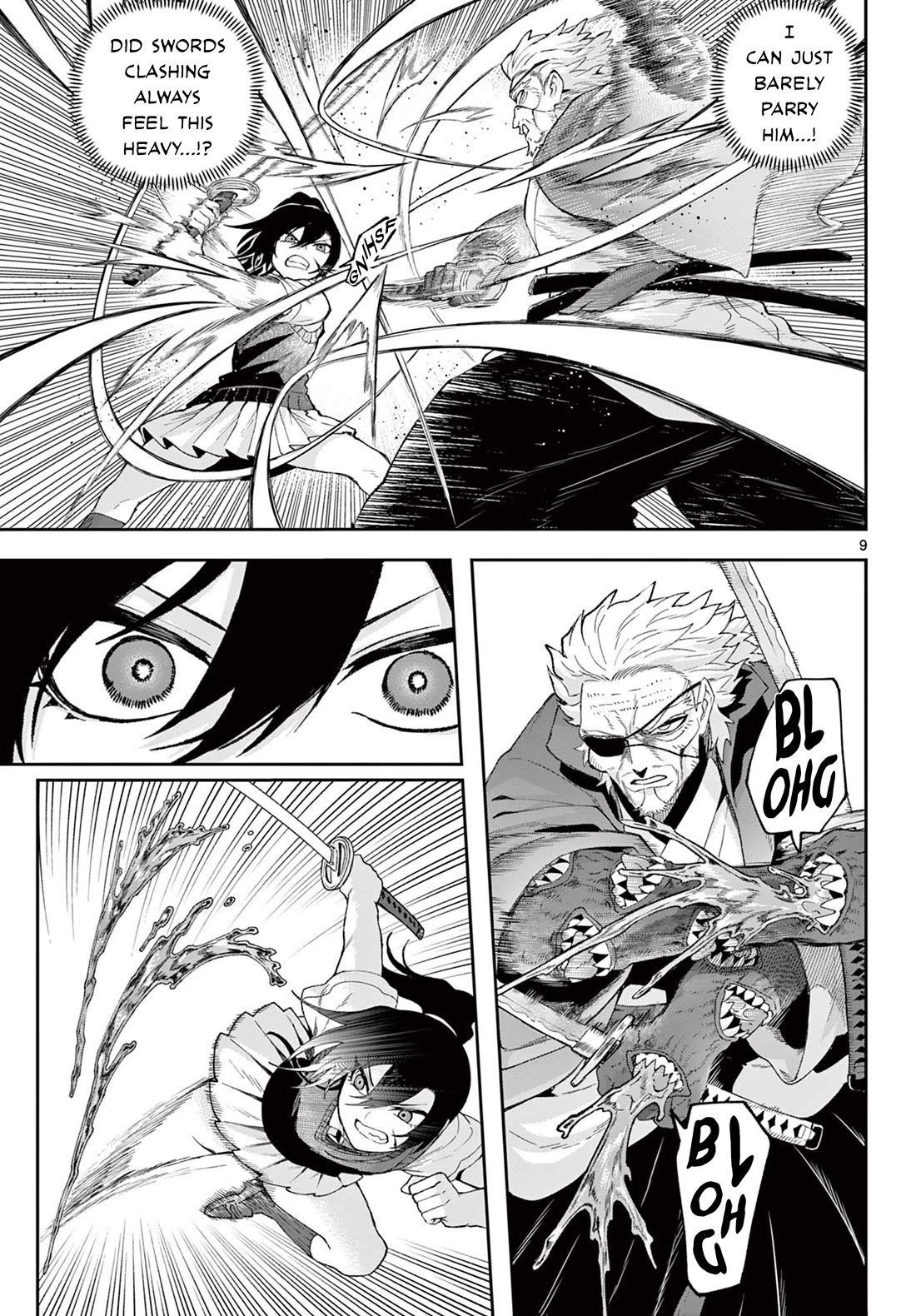 KaguRai: Kagura & Raito Chapter 40 page 9 - Chapter 40: Kagura VS Samurai