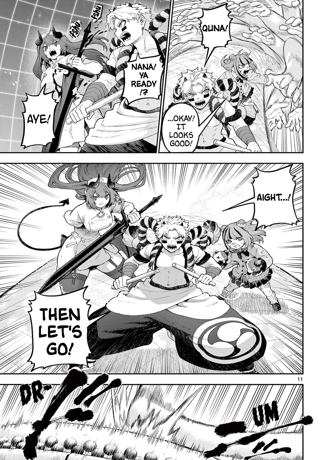 KaguRai: Kagura & Raito Chapter 45 page 11 - Chapter 45: Trio VS Great Youma
