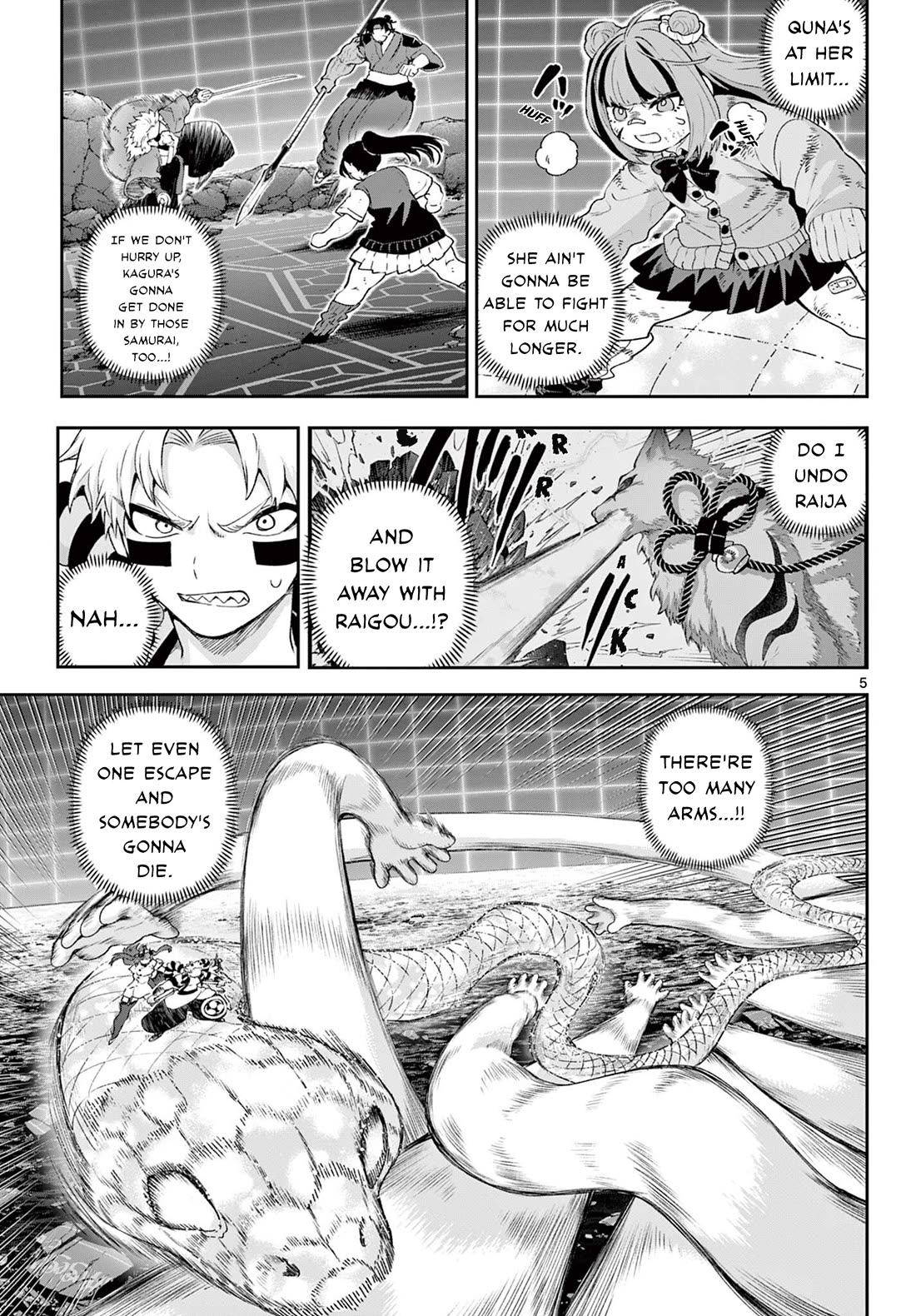 KaguRai: Kagura & Raito Chapter 45 page 5 - Chapter 45: Trio VS Great Youma