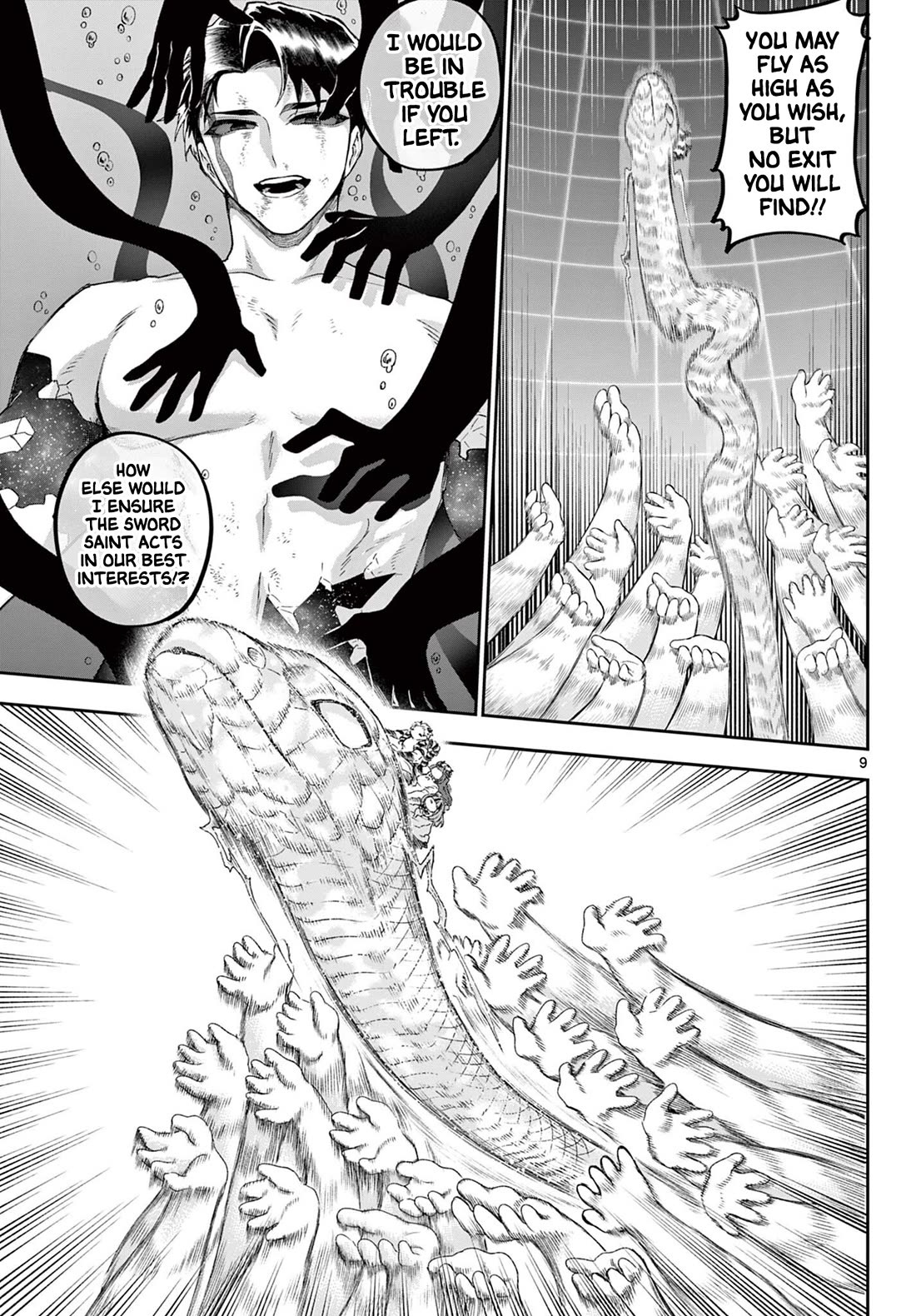 KaguRai: Kagura & Raito Chapter 45 page 9 - Chapter 45: Trio VS Great Youma