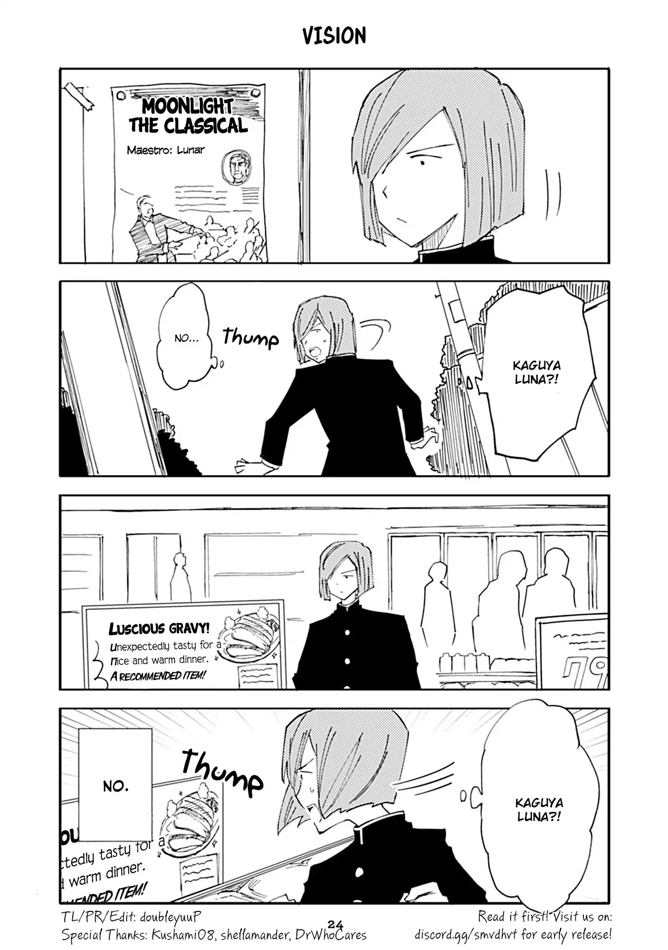 Kaguya Luna Gachi-Zei no Nichijyo Chapter 18 page 1 - Chapter 18: Vision