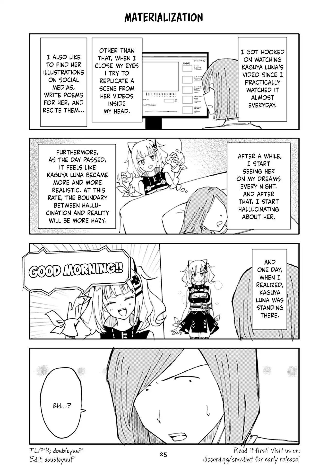 Kaguya Luna Gachi-Zei no Nichijyo Chapter 19 page 1 - Chapter 19: Materialization