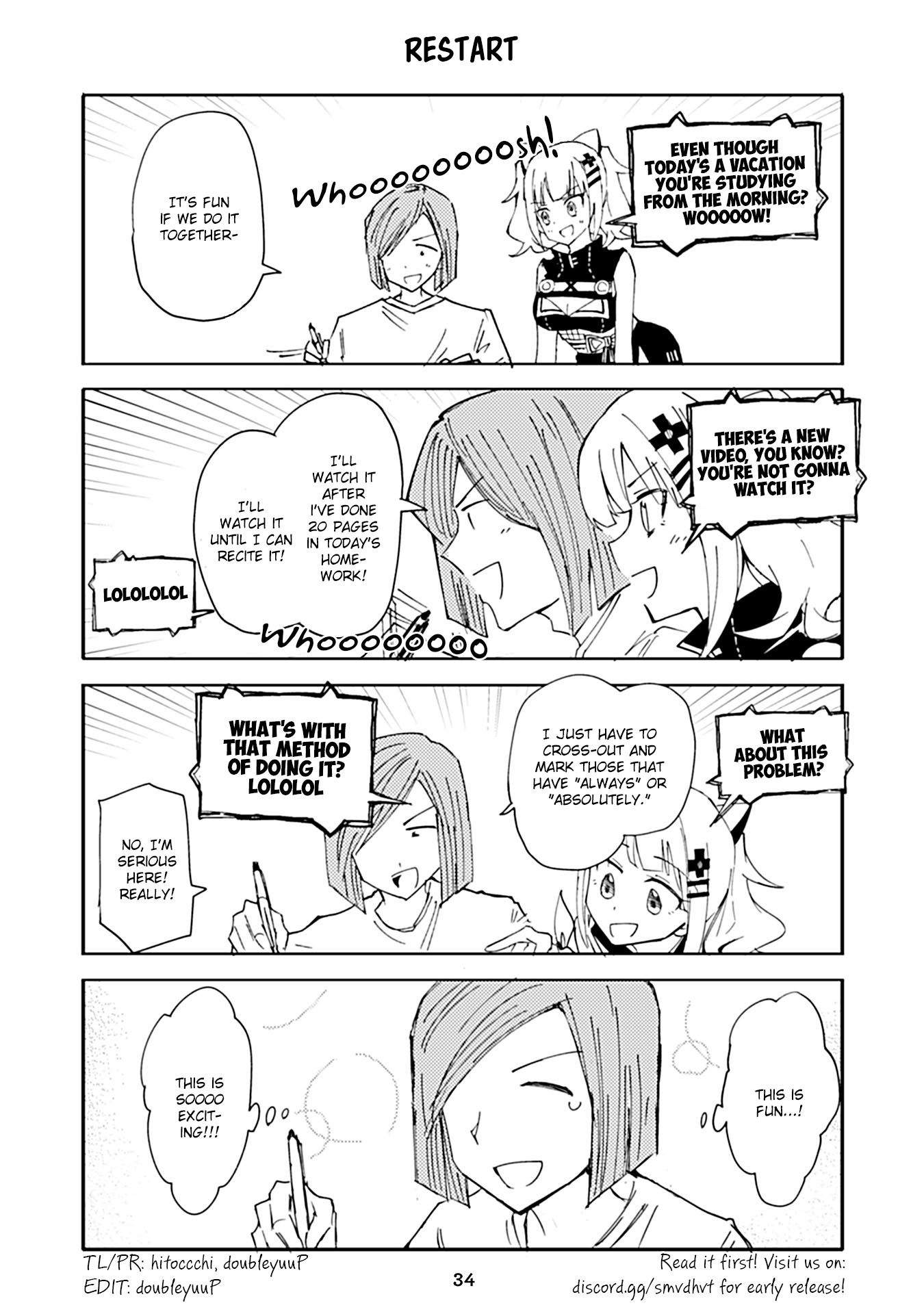 Kaguya Luna Gachi-Zei no Nichijyo Chapter 28 page 1 - Chapter 28: Restart