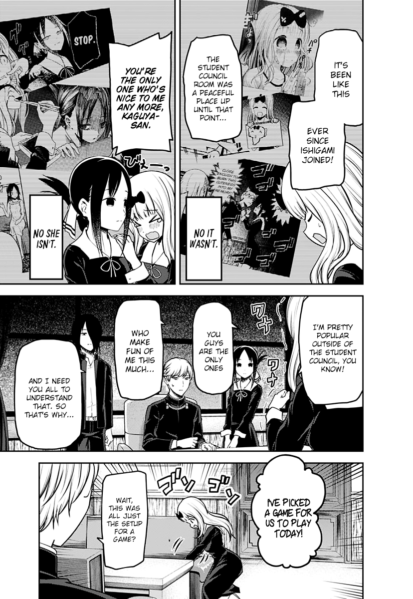 Kaguya-sama wa Kokurasetai - Tensai-tachi no Renai Zunousen Chapter 164 page 4 - Chapter 164: Fujiwara Chika Wants to Love