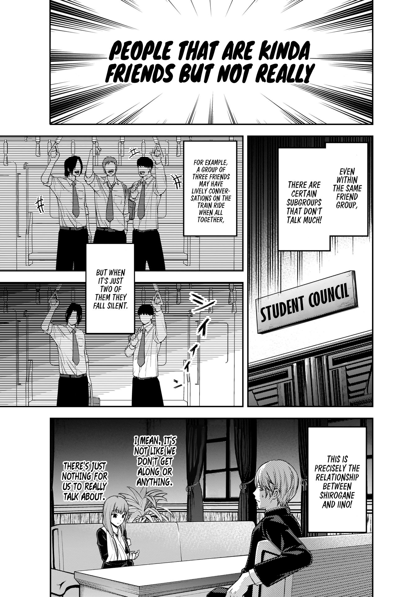 Kaguya-sama wa Kokurasetai - Tensai-tachi no Renai Zunousen Chapter 165 page 4 - Chapter 165: Senpai and Kouhai Part 1